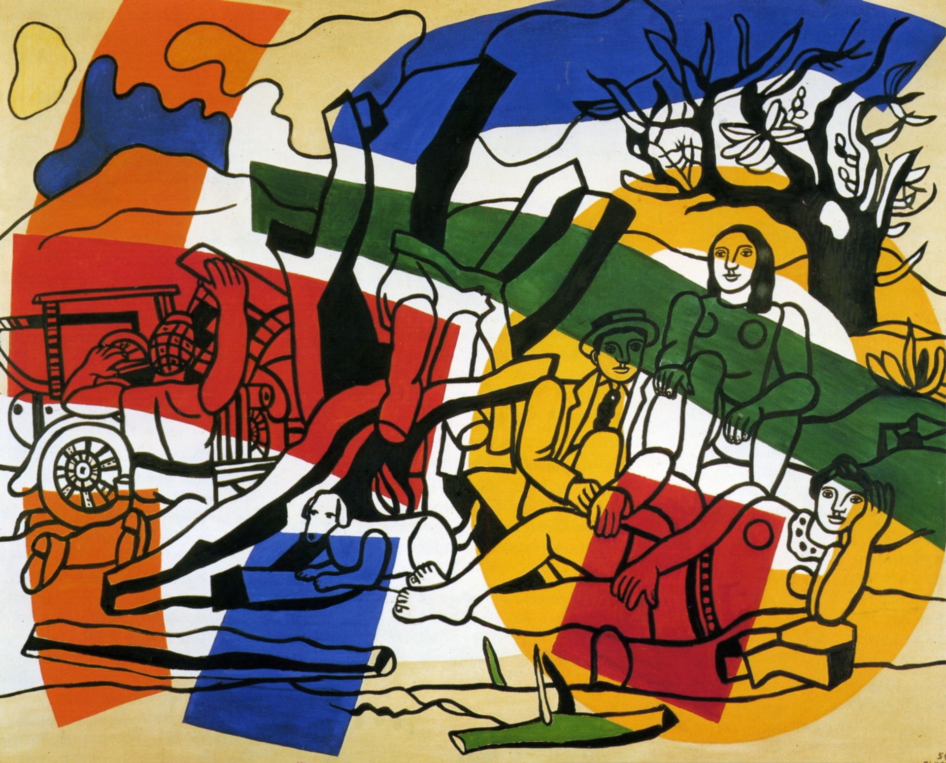 The Outing in the country by Fernand Léger