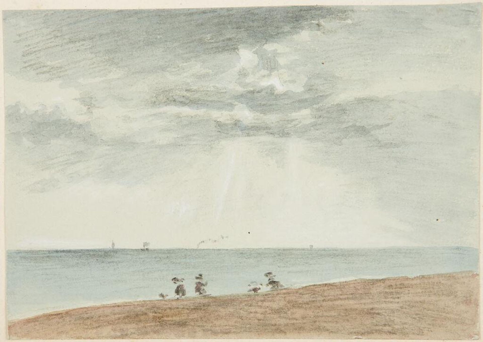 Figures on the Beach by Style of Joseph Mallord William Turner