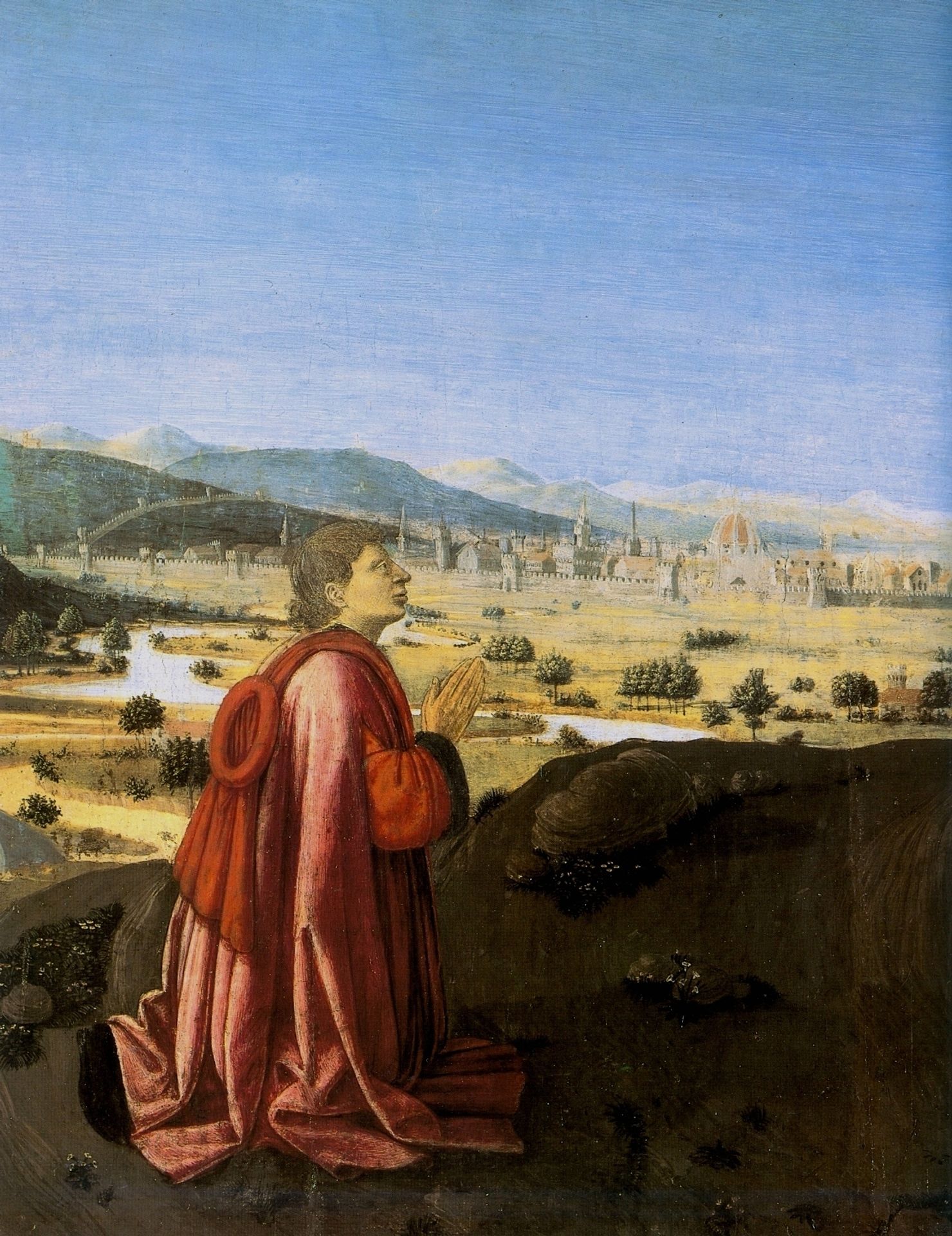 Assumption of the Virgin. Detail by Francesco Botticini