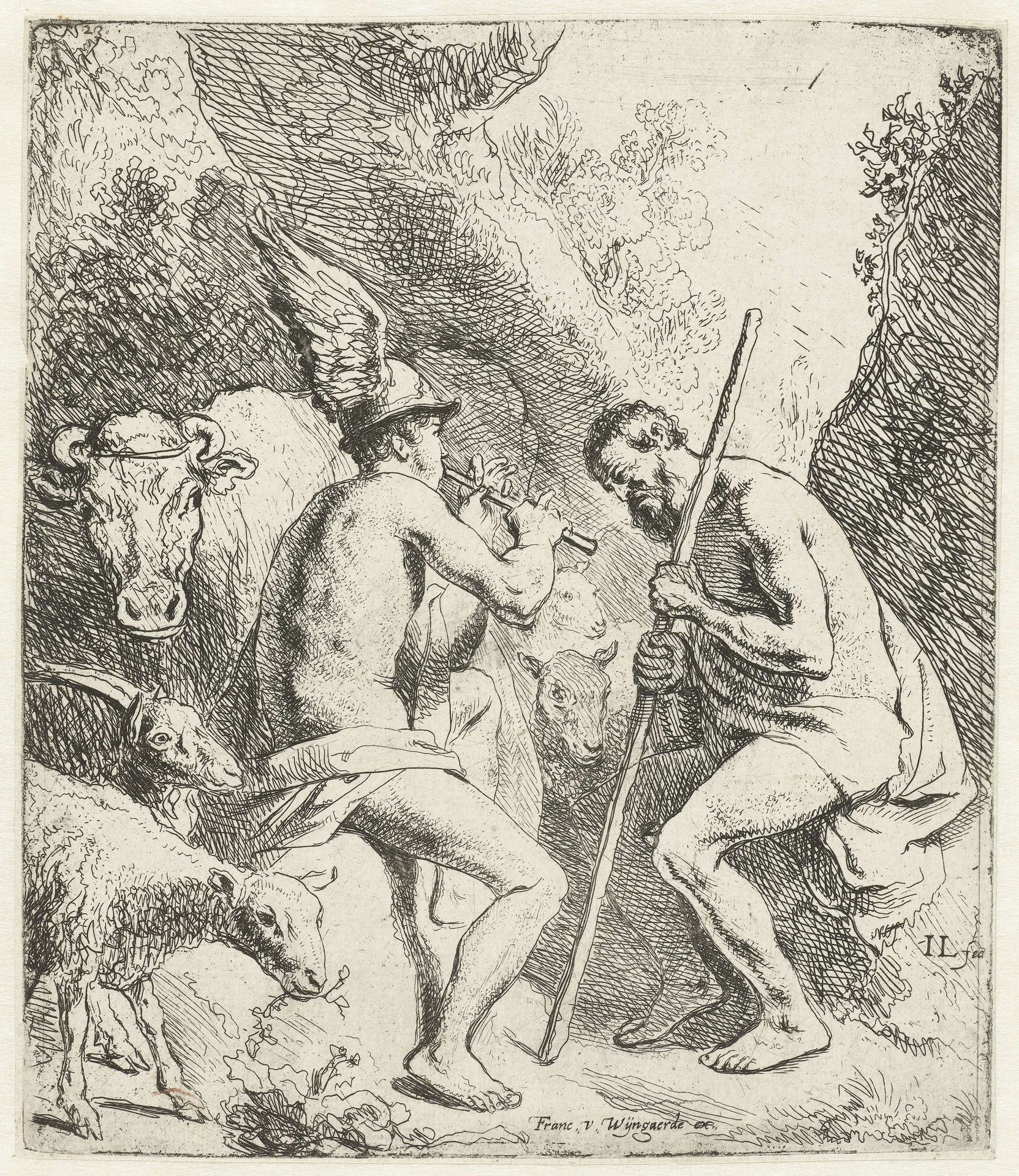 Mercurius brengt Argus met zijn fluitspel in slaap by Jan Lievens
