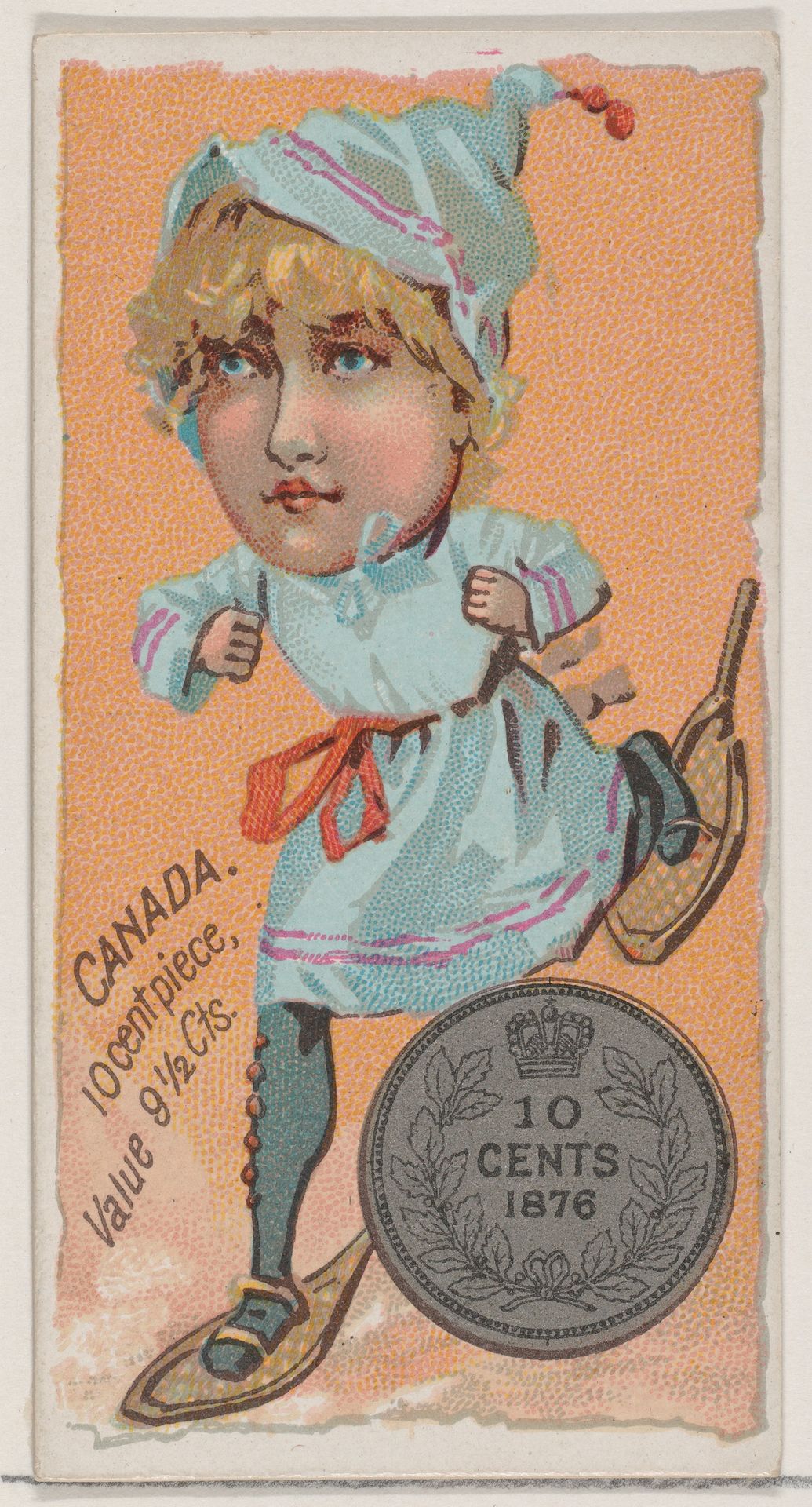 Canada, 10 Cent Piece, from the series Coins of All Nations (N72, variation 2) for Duke brand cigarettes by W. Duke, Sons & Co.