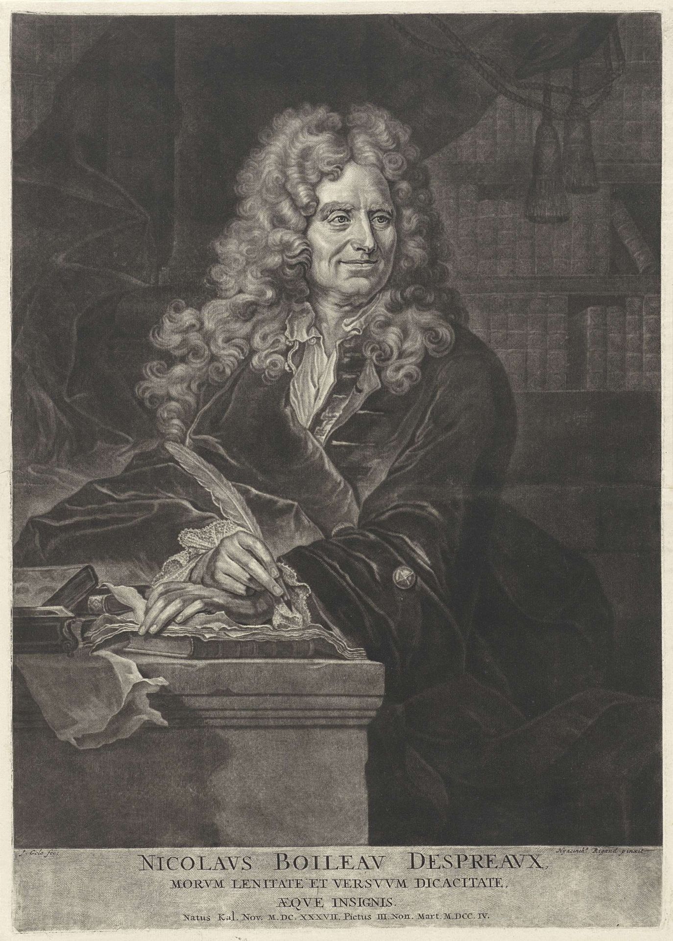 Portret van Nicolas Boileau-Despréaux by Jacob Gole