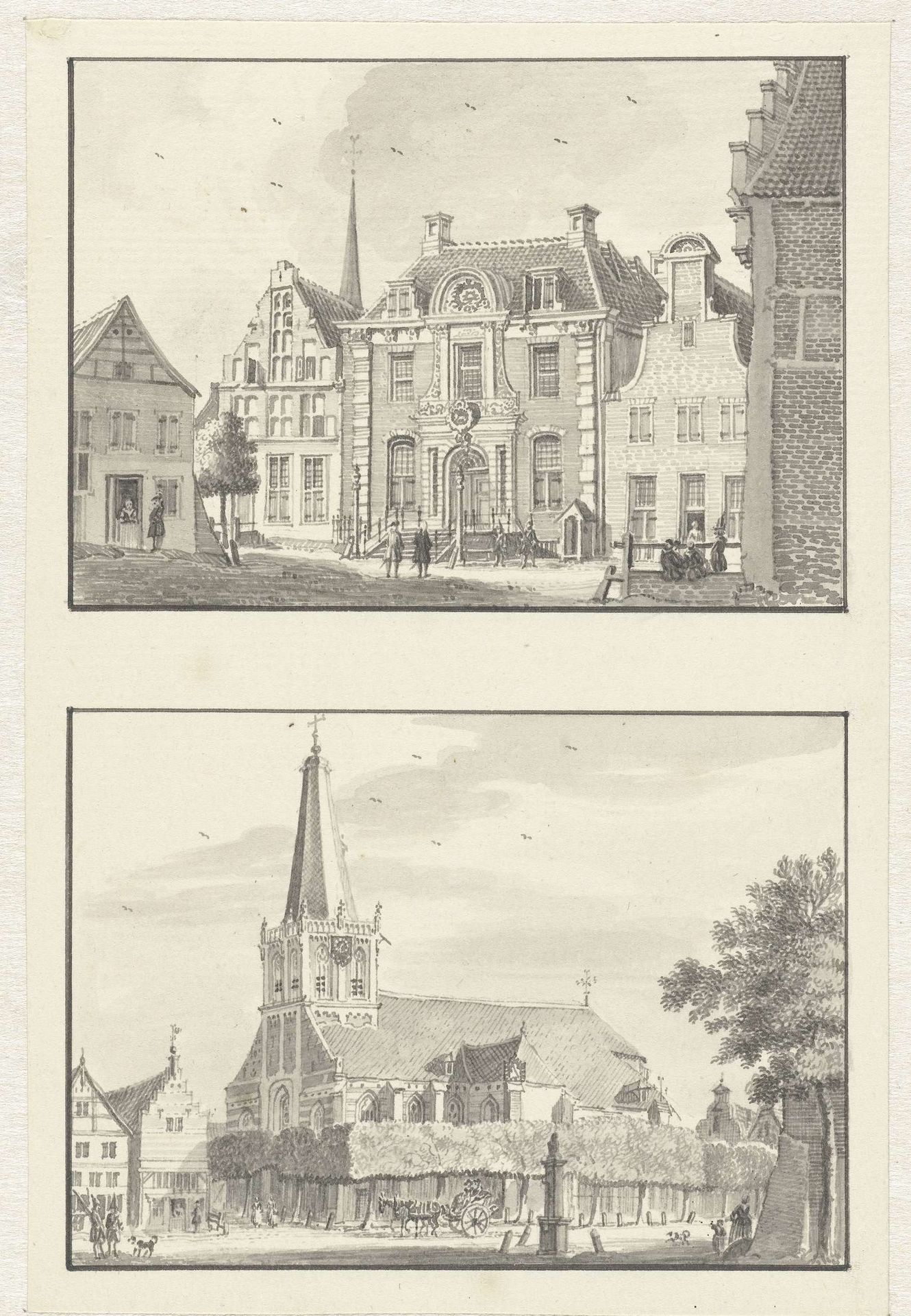 Raadhuis en kerk in Doetinchem by Jan de Beijer
