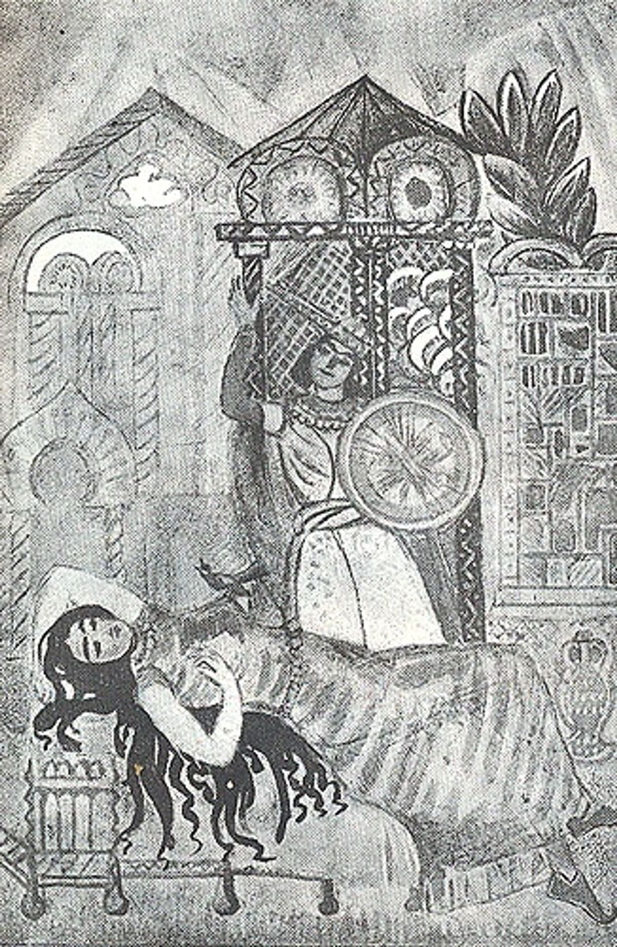 Illustration to 'Armenian folk tales' by Martiros Sarian