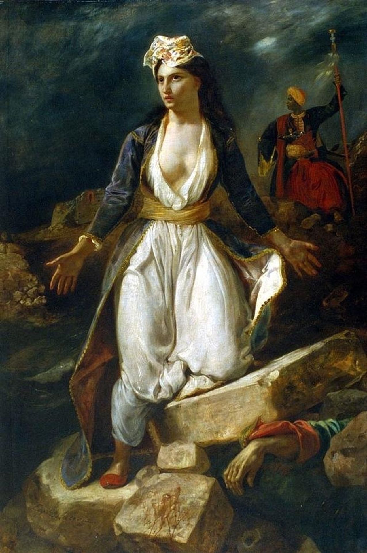 Greece expiring on the Ruins of Missolonghi by Eugène Delacroix
