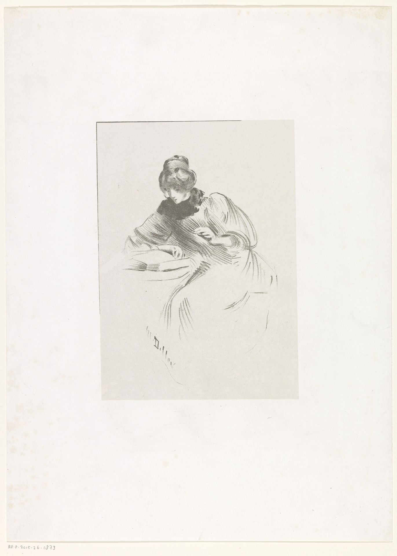 Lezende vrouw by Henri Patrice Dillon