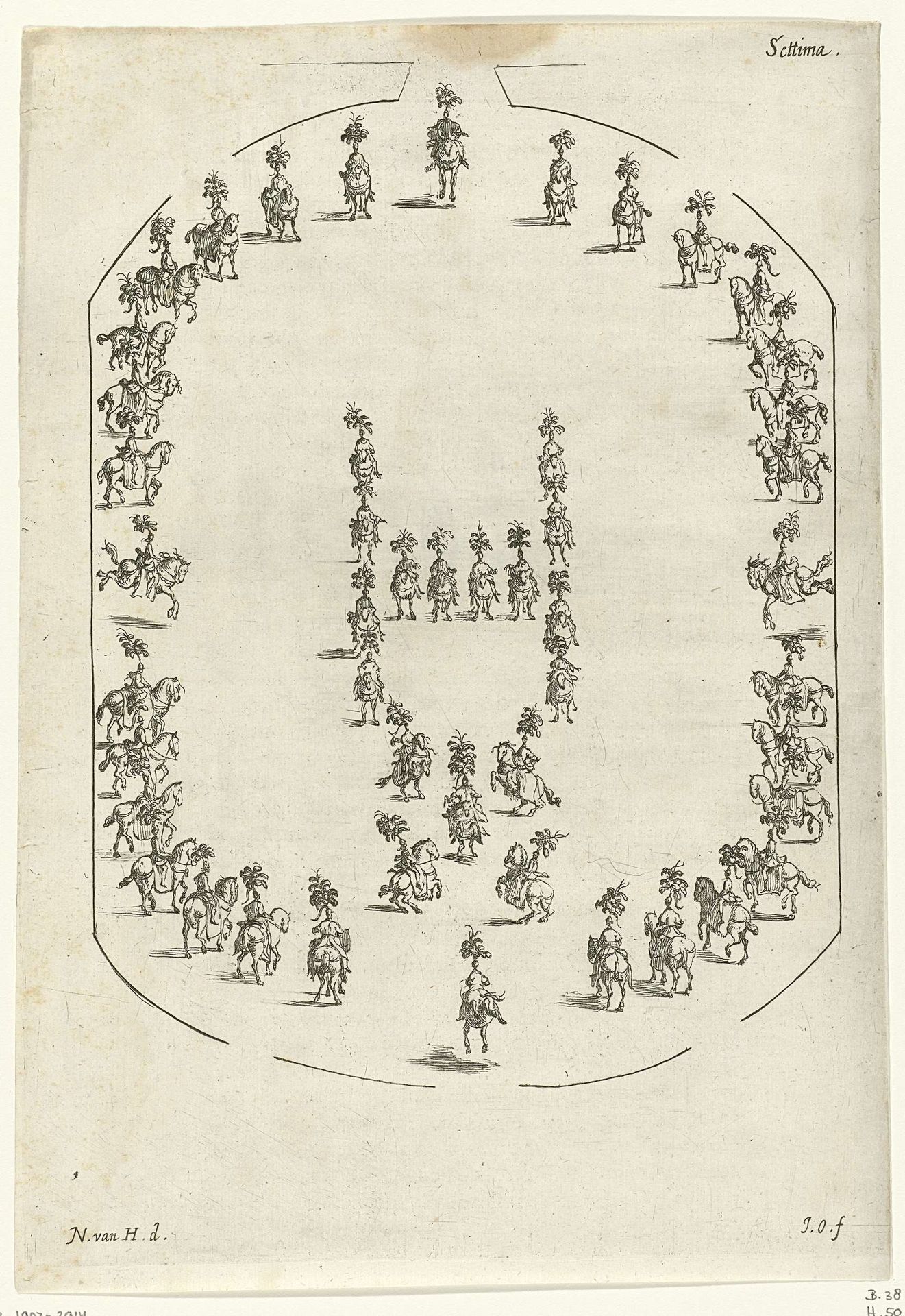 Ruiterformaties (Settima) by Jan van Ossenbeeck