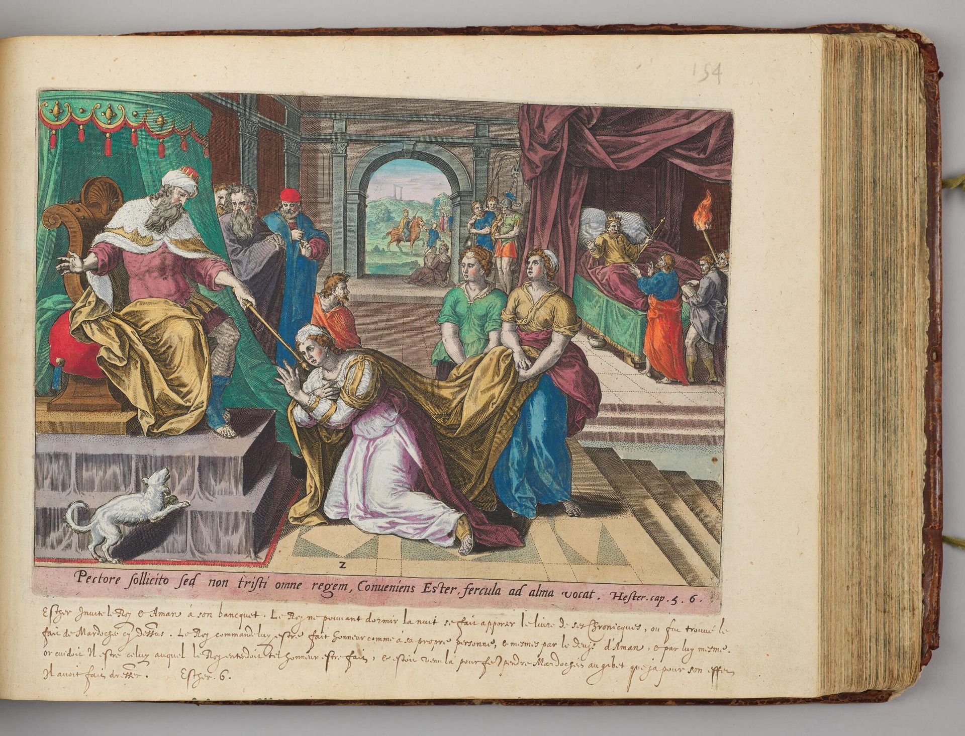 Esther before Ahasuerus by Hans Collaert the Elder