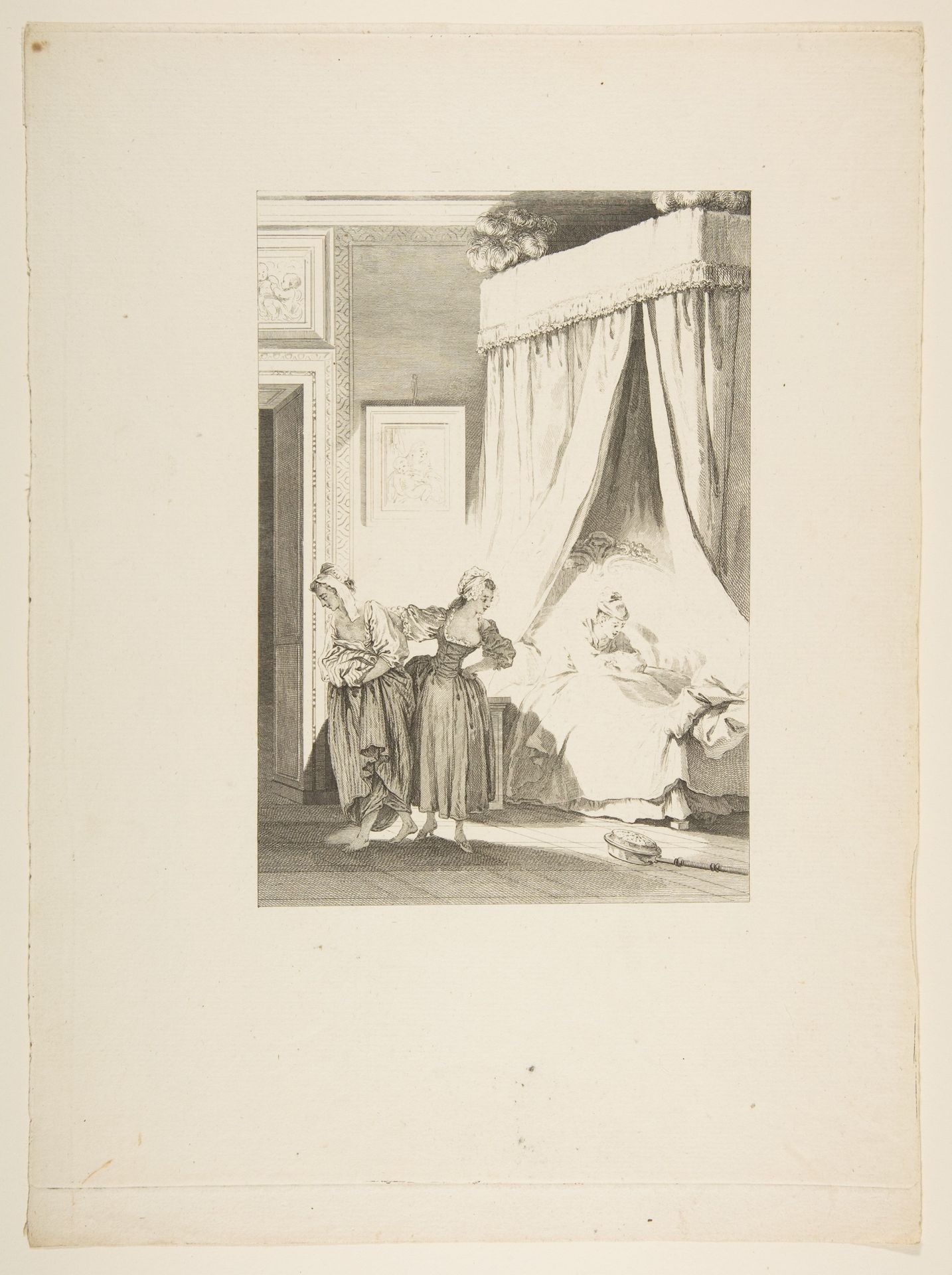La Gageure des trois Commeres: La Servante, from "Contes et nouvelles en vers par Jean de La Fontaine.  A Paris, de l'imprimerie de  P. Didot, l'an III de la République, 1795" by Philippe Trière