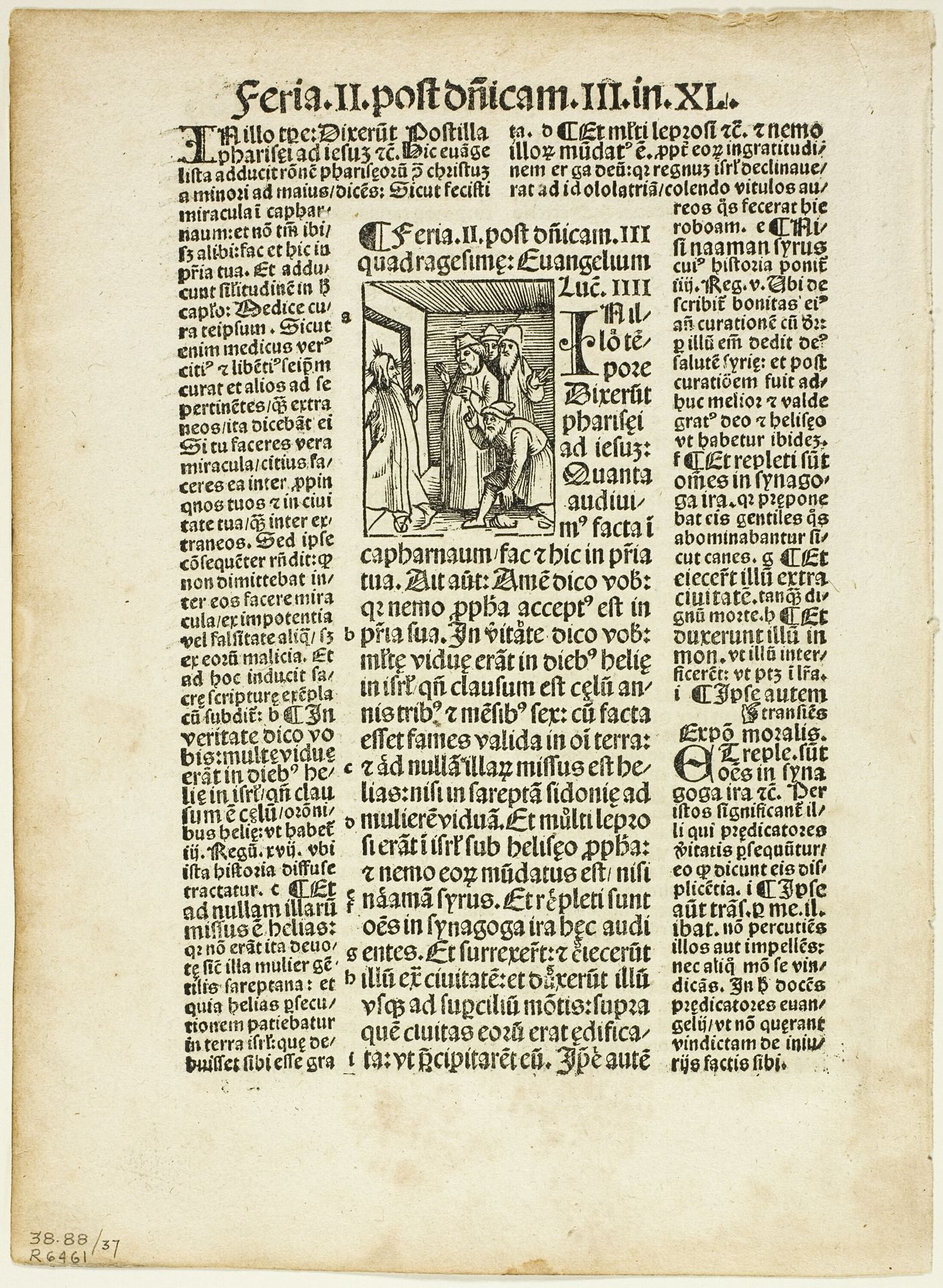 Illustration from Postilla by Parisienses Guillermus, plate 37 from Woodcuts from Books of the XVI Century by Urs Graf