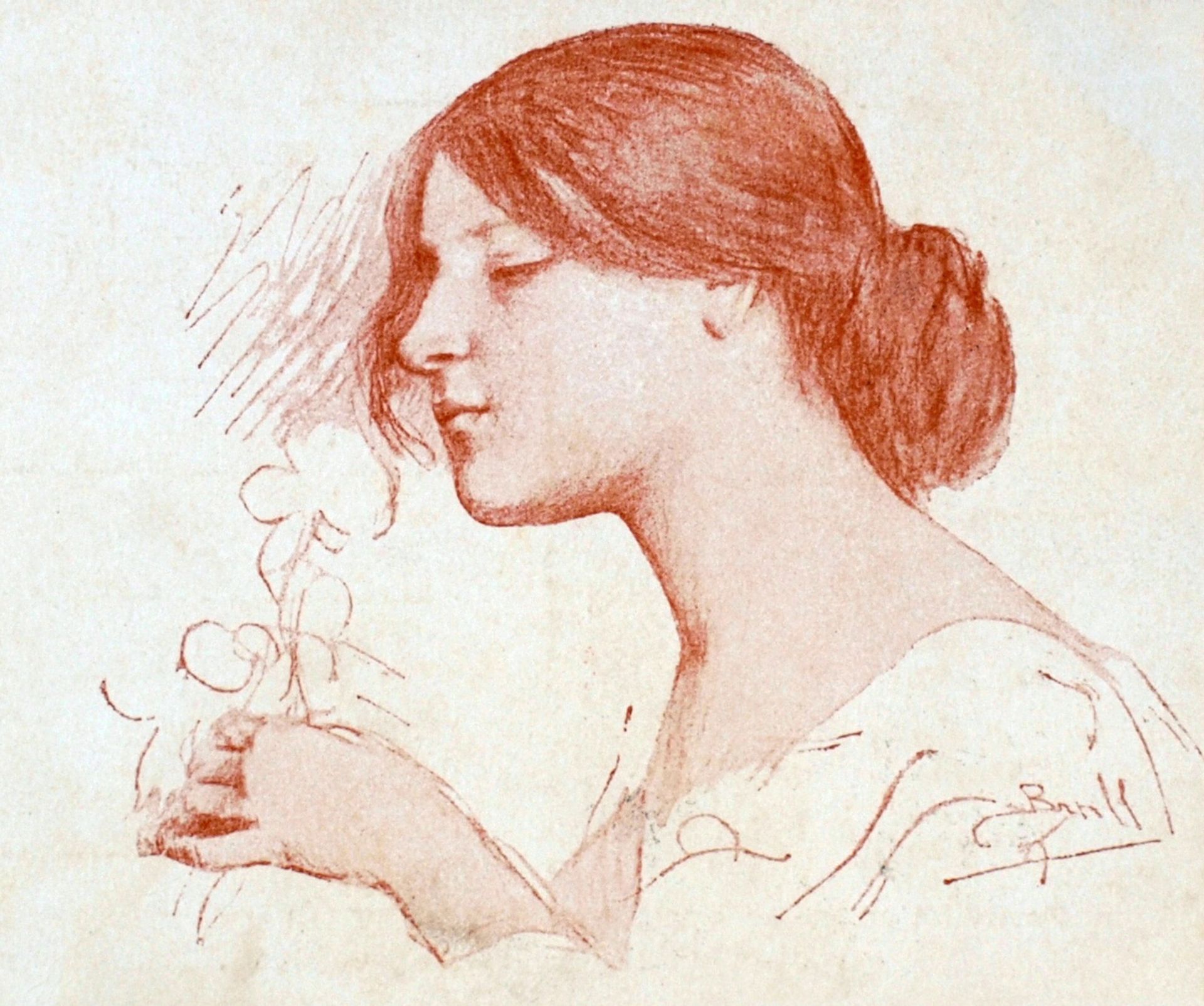 Girl in profile by Joan Brull