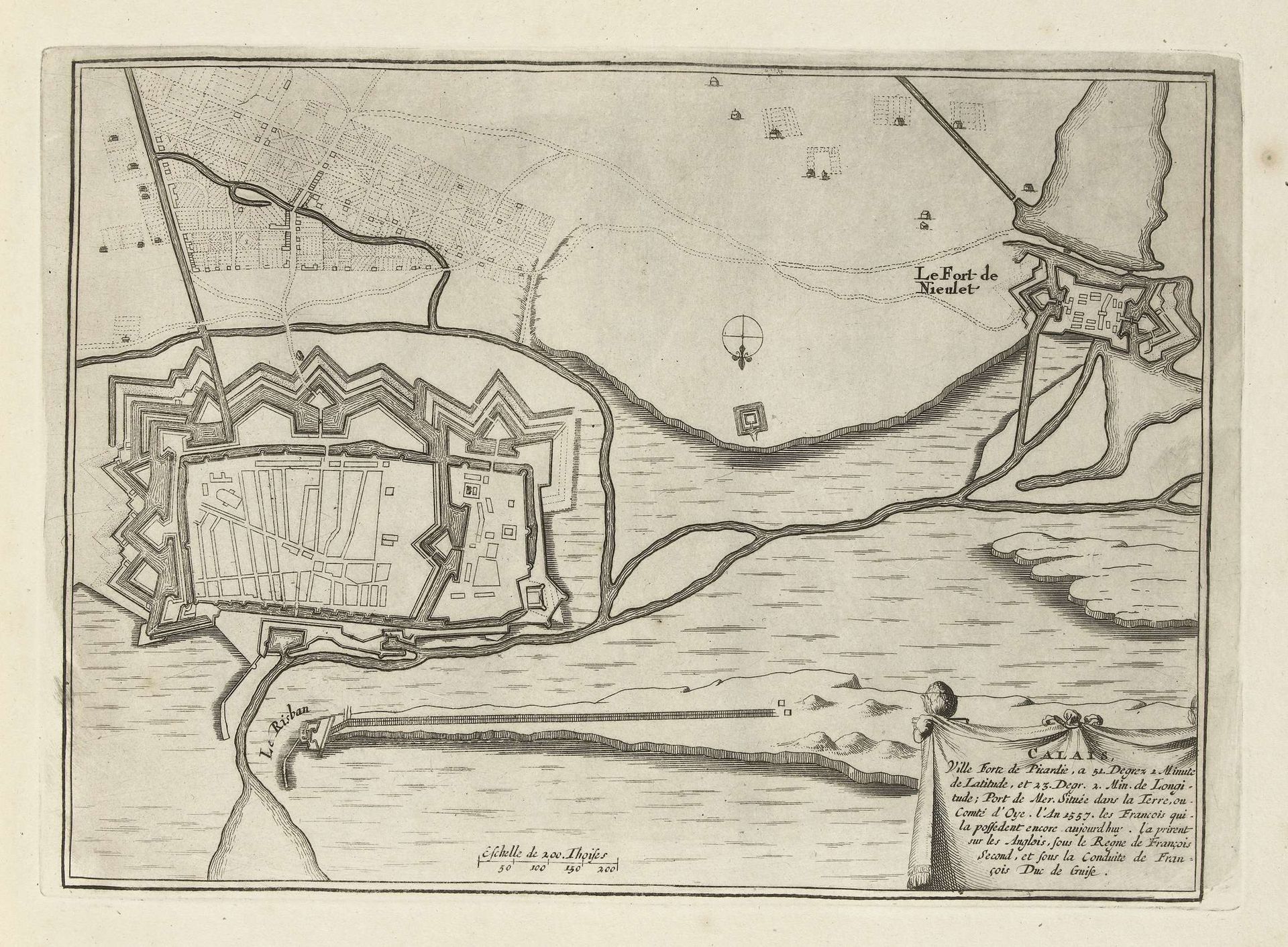 Plattegrond van Calais, 1693 by Anonymous