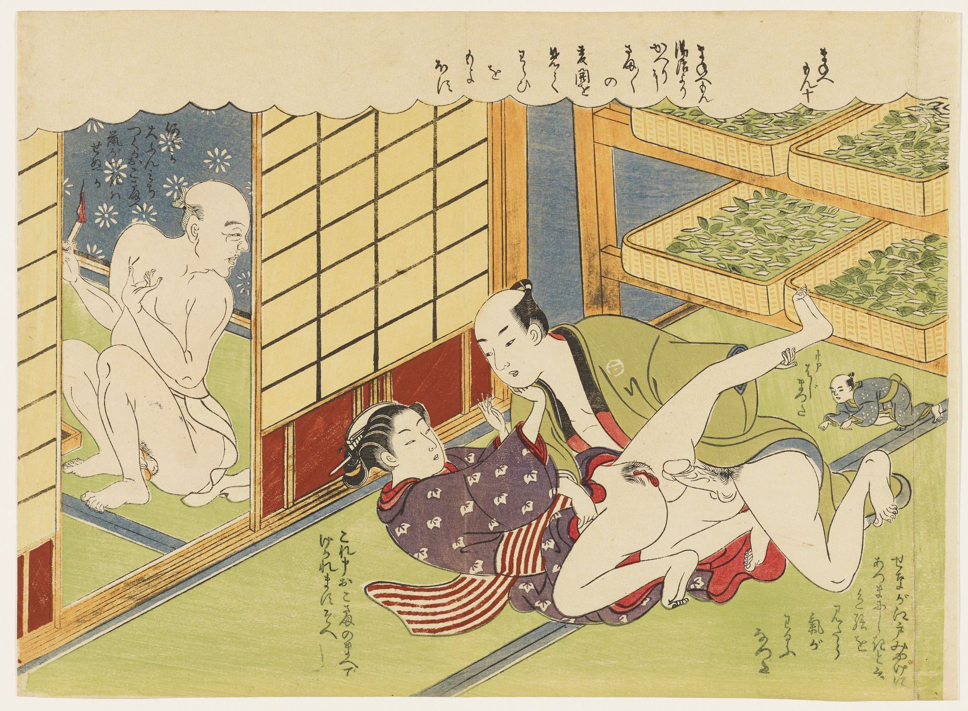 Sericulture Chamber by Suzuki Harunobu 鈴木春信