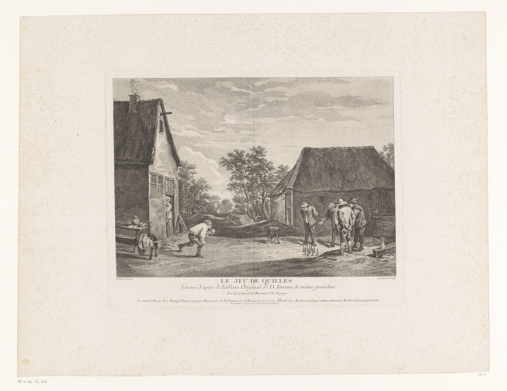Kegelspelers voor een huis by Andrew Lawrence