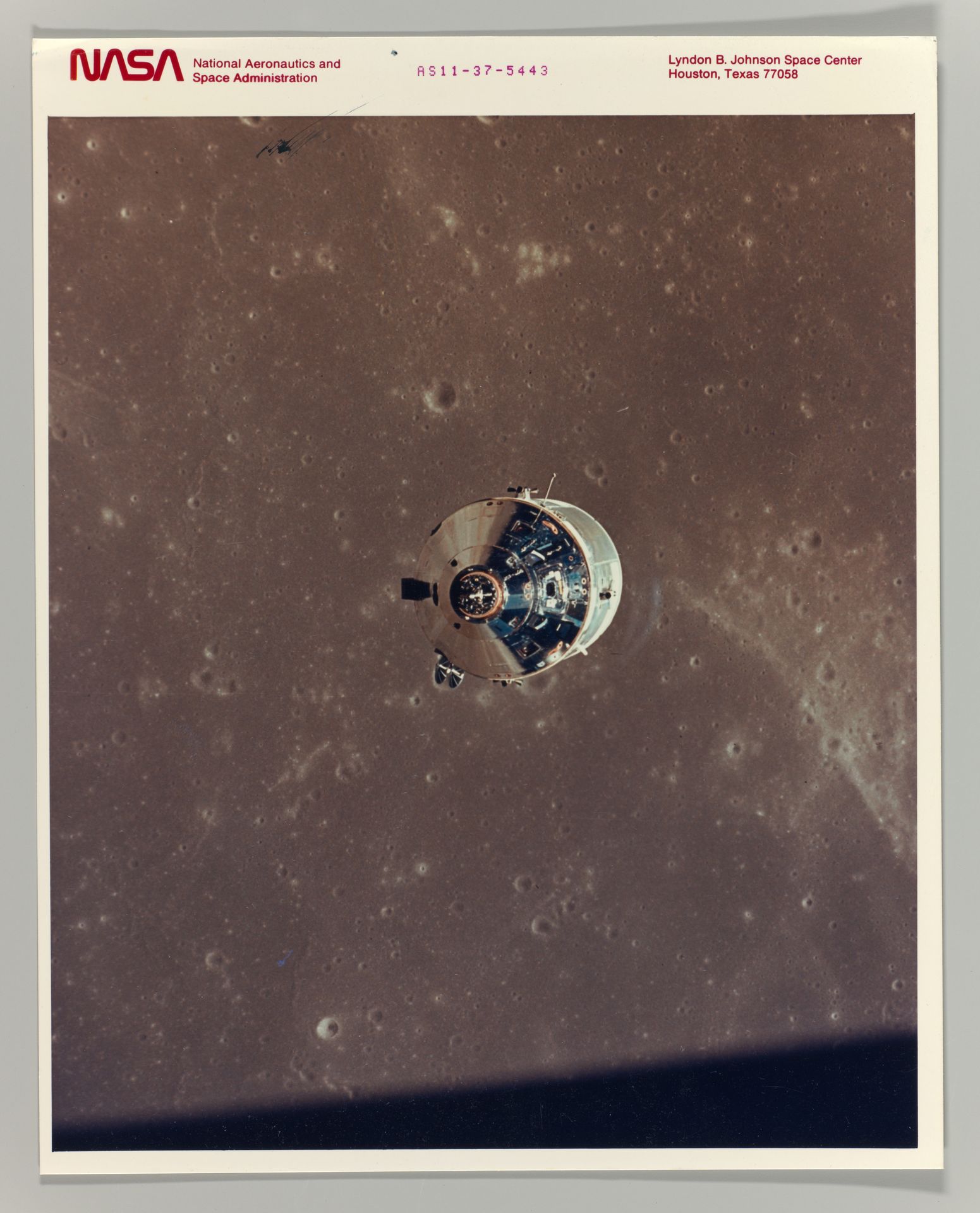 Apollo 11 Command and Service Modules Photographed from the Lunar Module in Orbit by National Aeronautics and Space Administration (NASA)