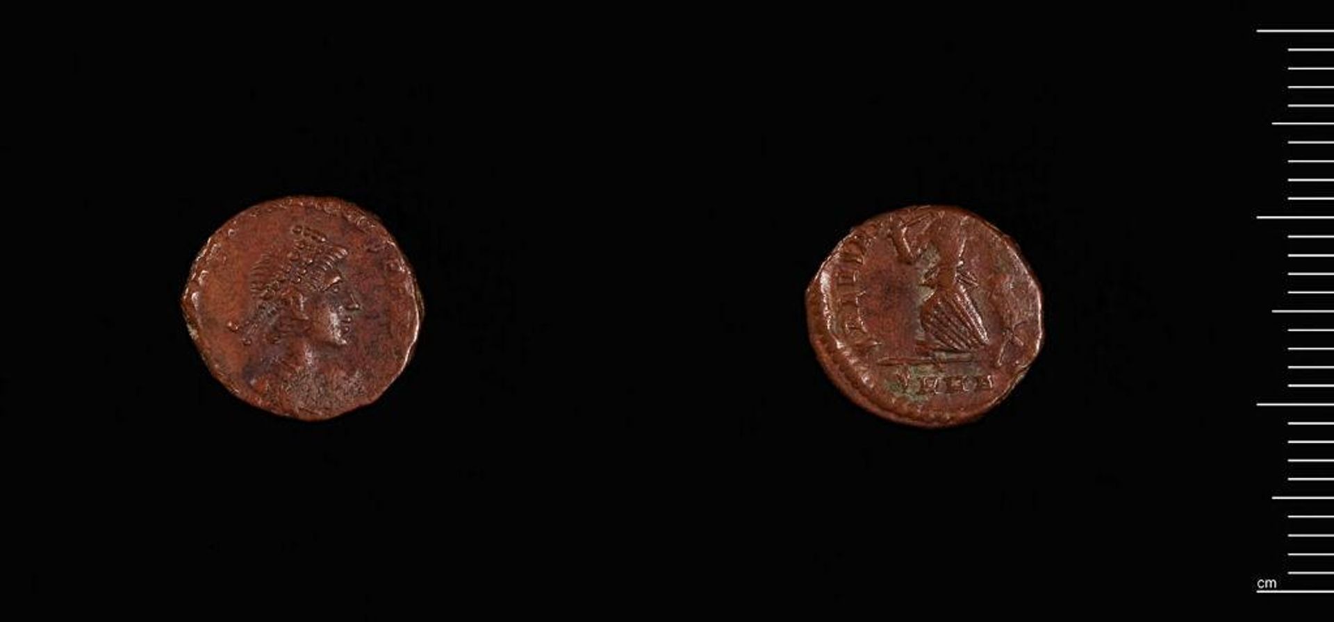 Coin (AE4) of Valentinian II by Valentinian II