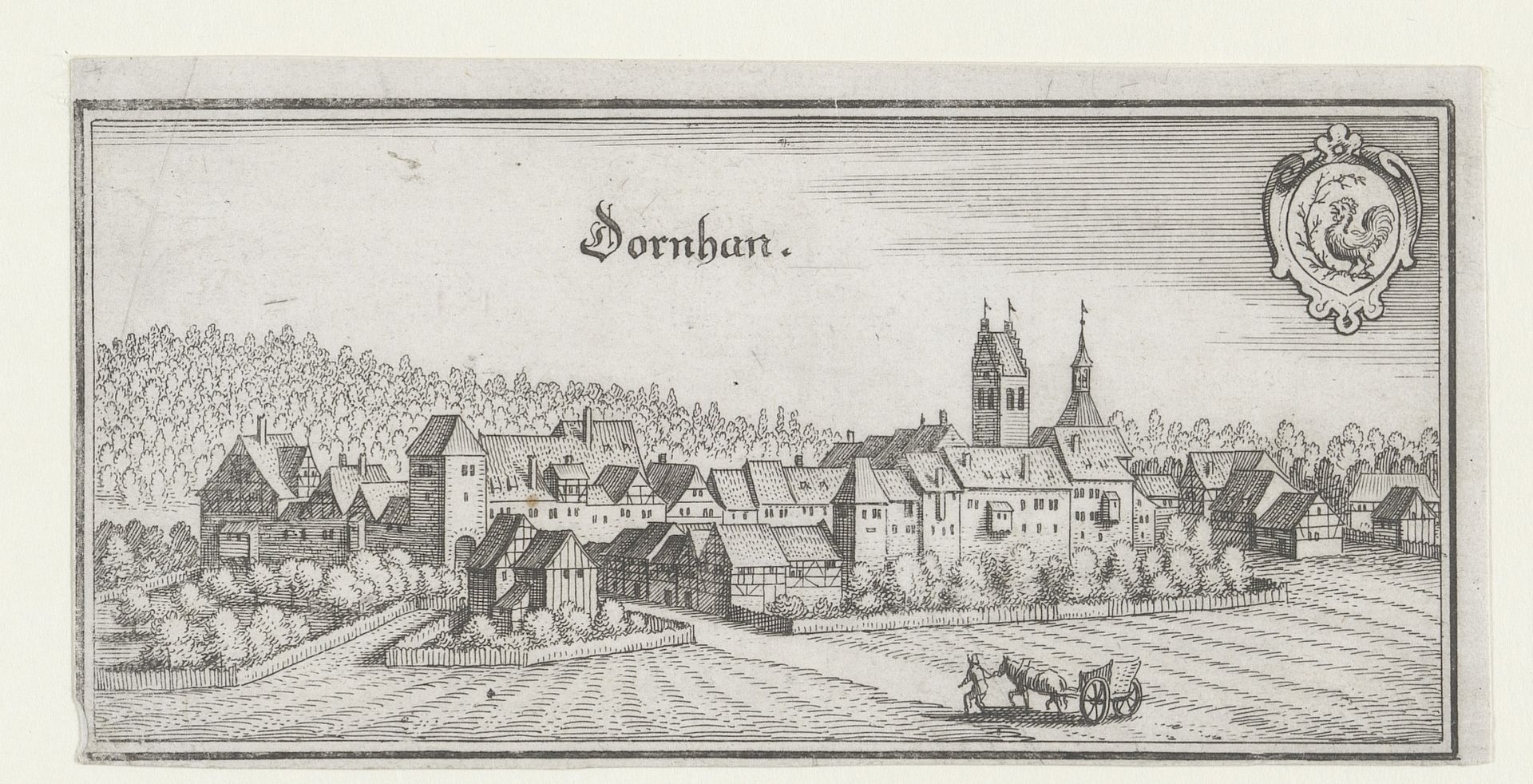 Gezicht op Dornhan by Matthäus (I) Merian