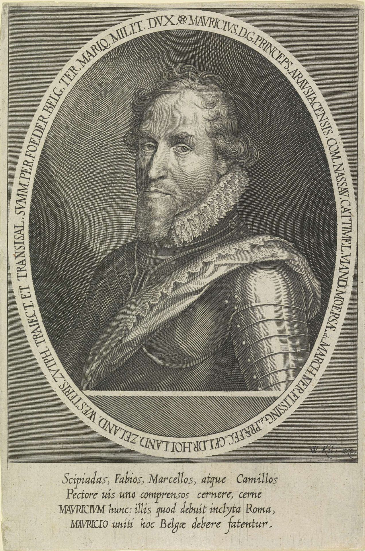 Portret van Maurits, prins van Oranje by Wolfgang Kilian