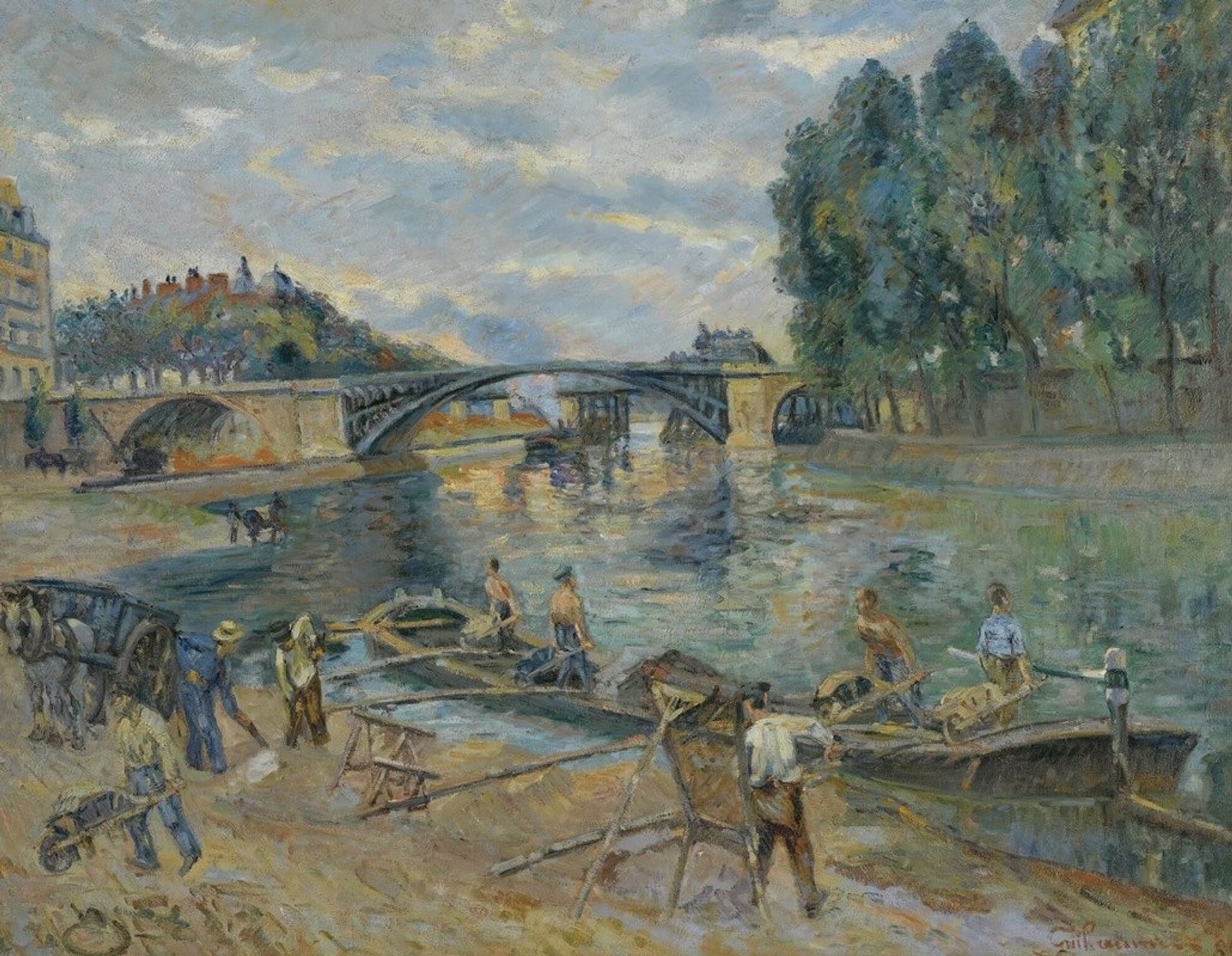 Le Pont De Sully, Paris by Armand Guillaumin
