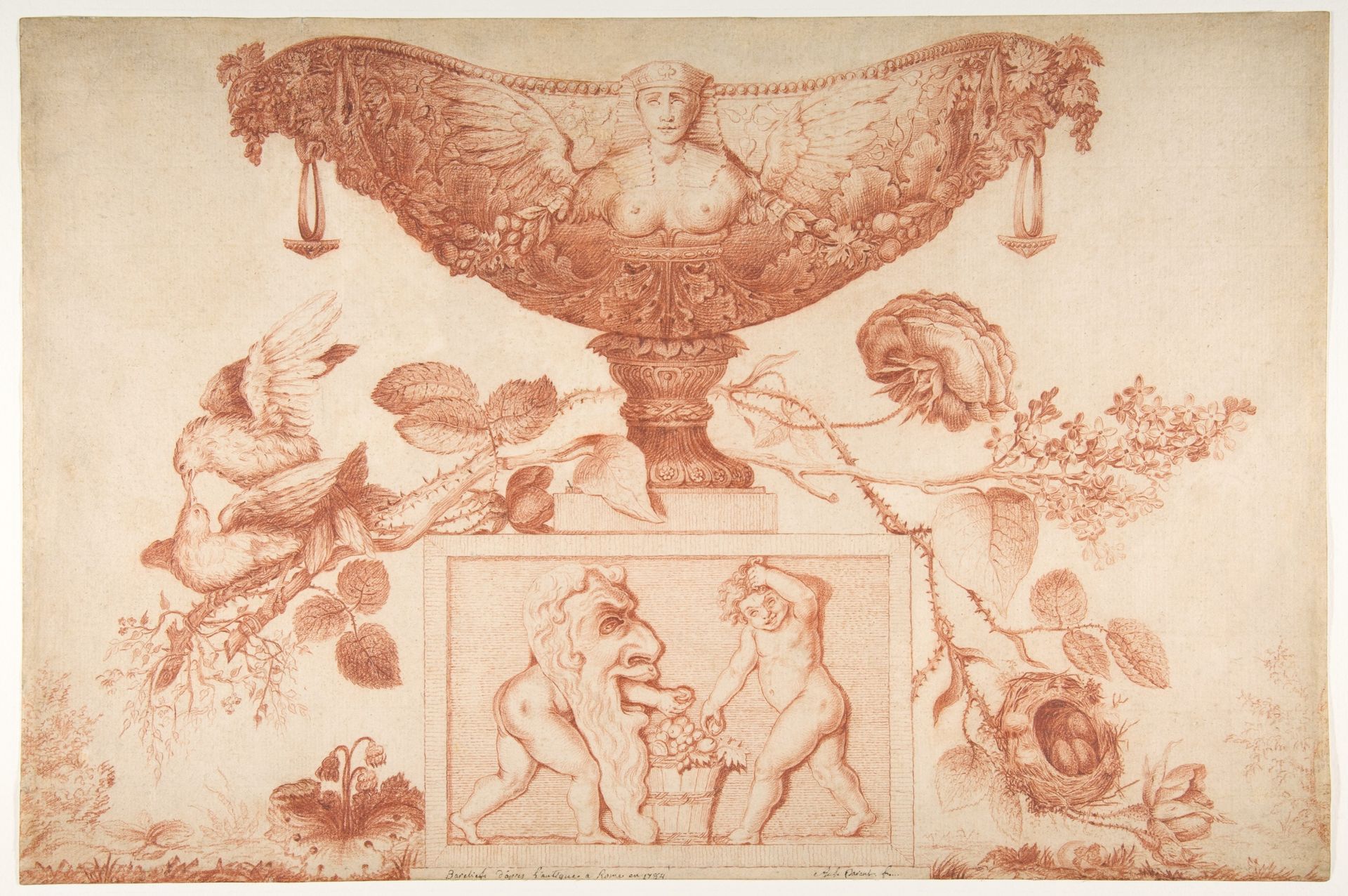 Wine Cooler or Vase on a Classical Pedestal by Aubert Henri Joseph Parent
