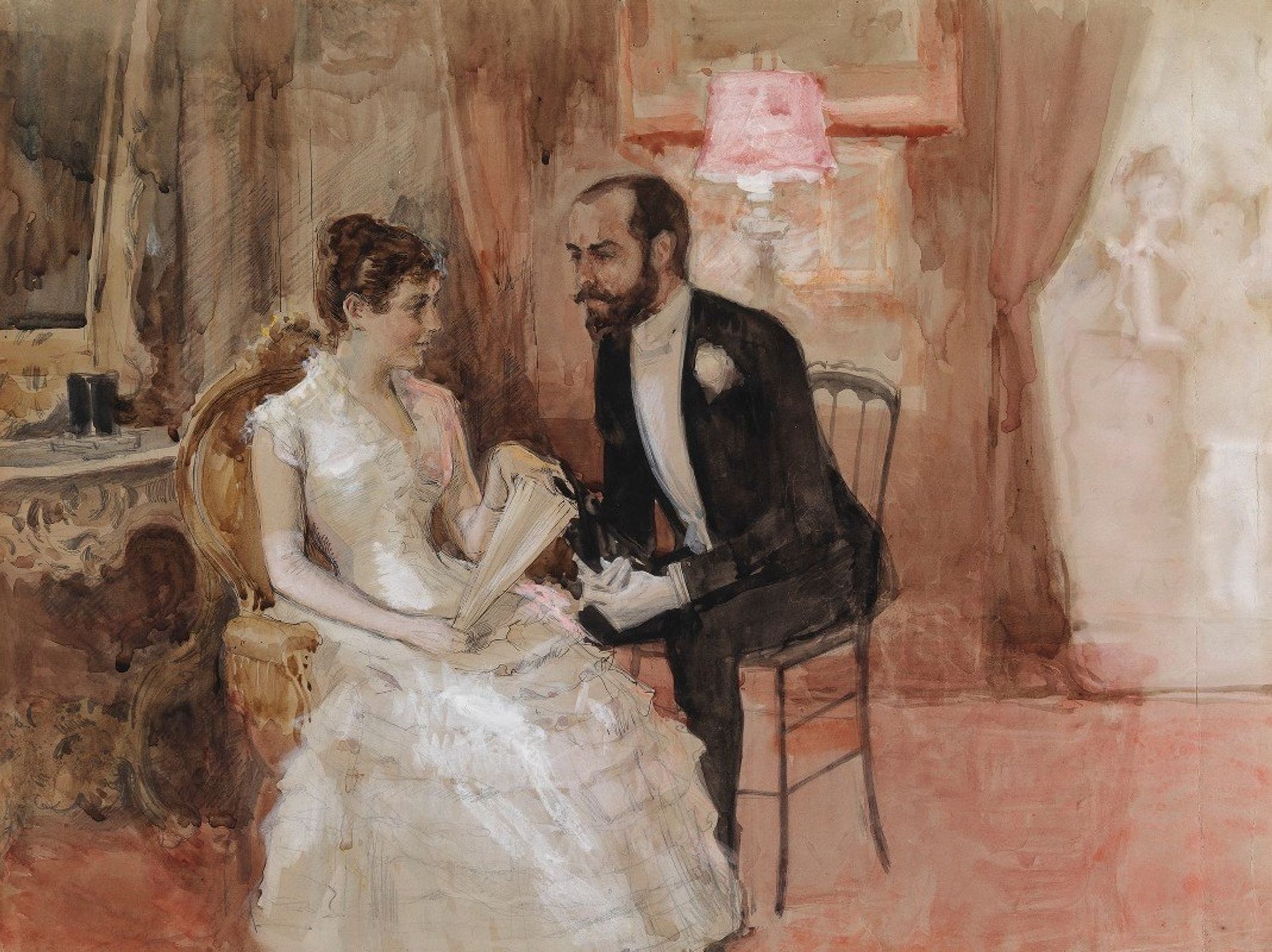 Scene At The Ball by Albert Edelfelt