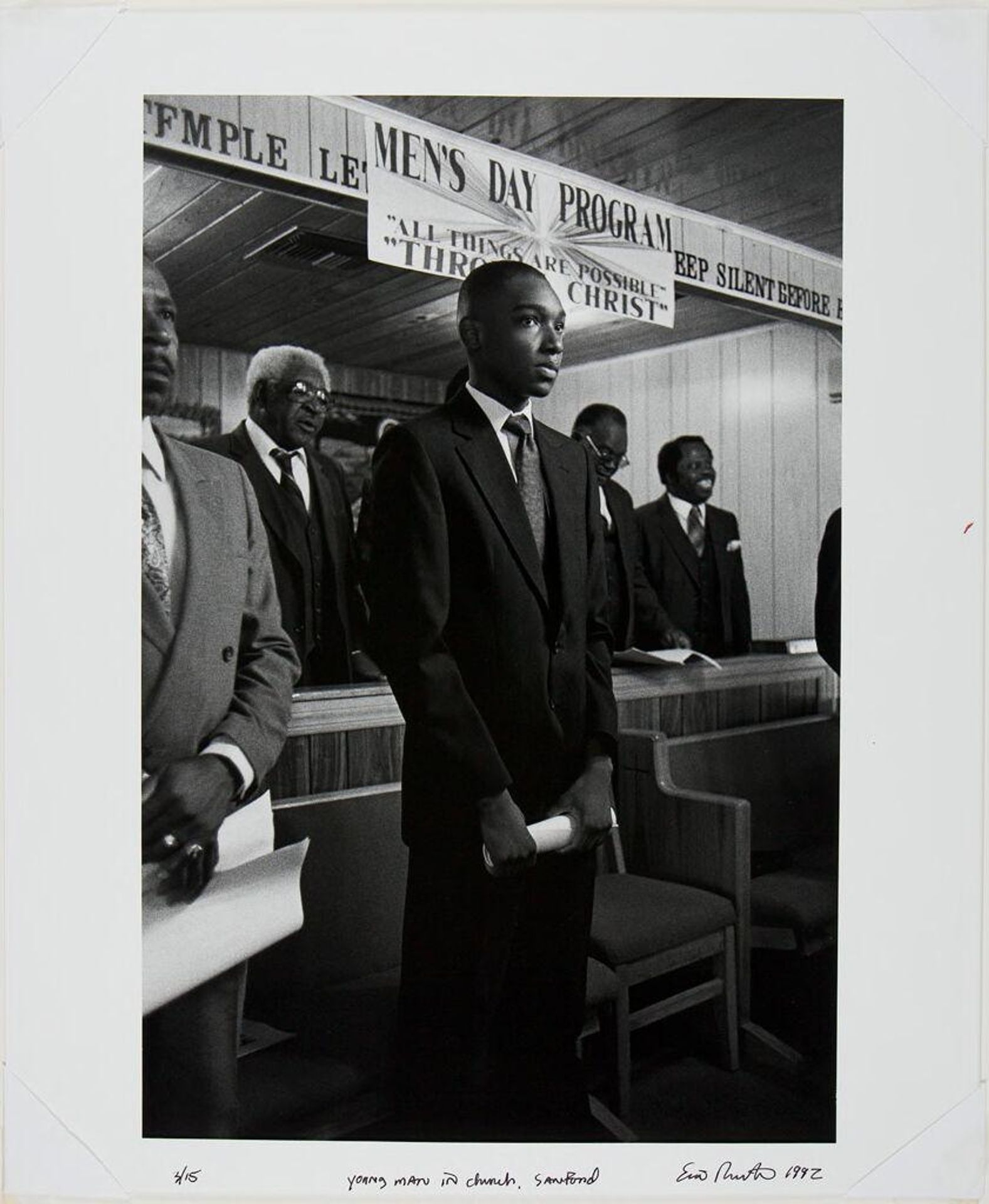 Young Man in Church, Sanford by Eric Breitenbach