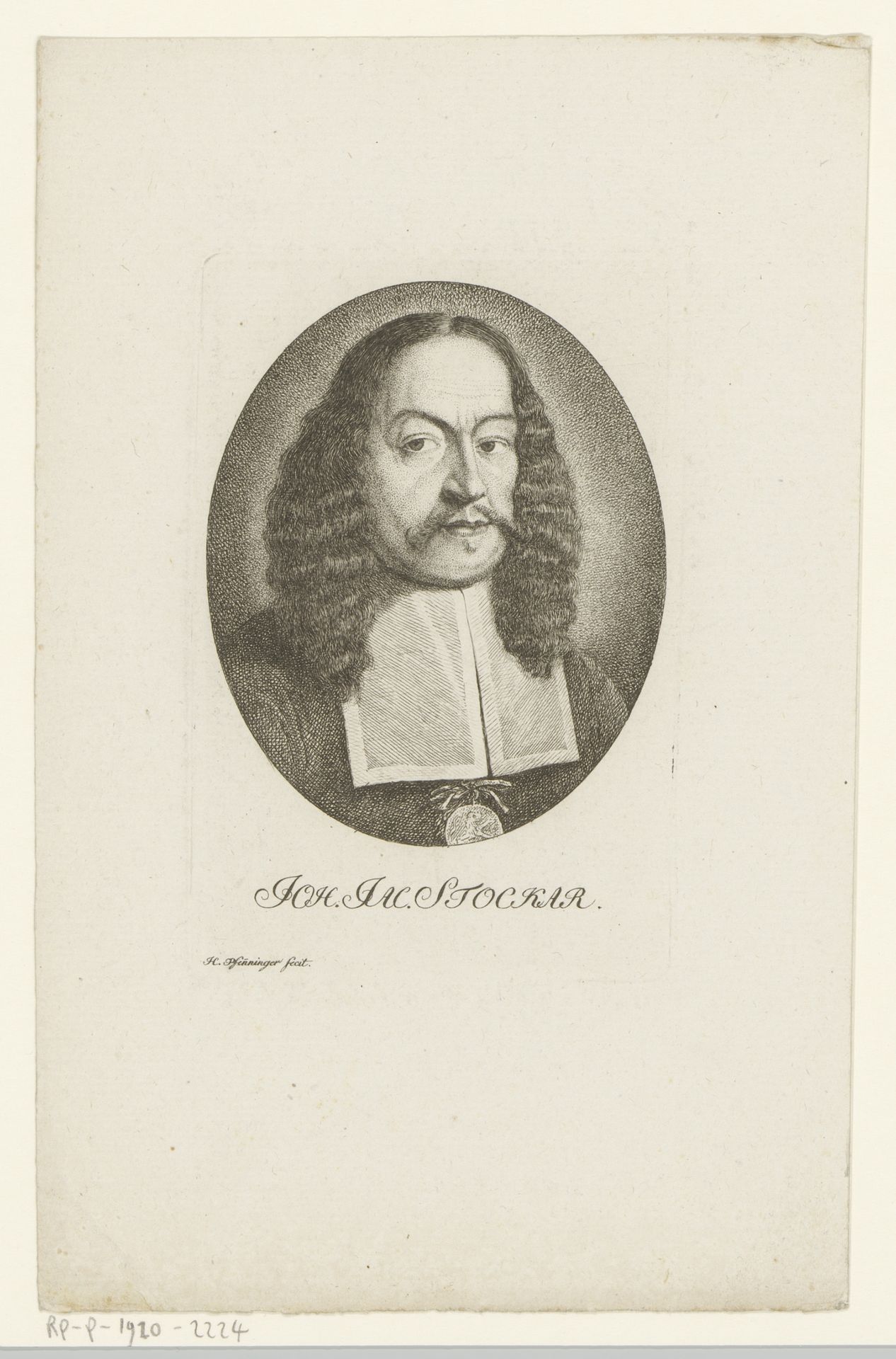 Portret van Johann Jakob Stokar by Heinrich Pfenninger