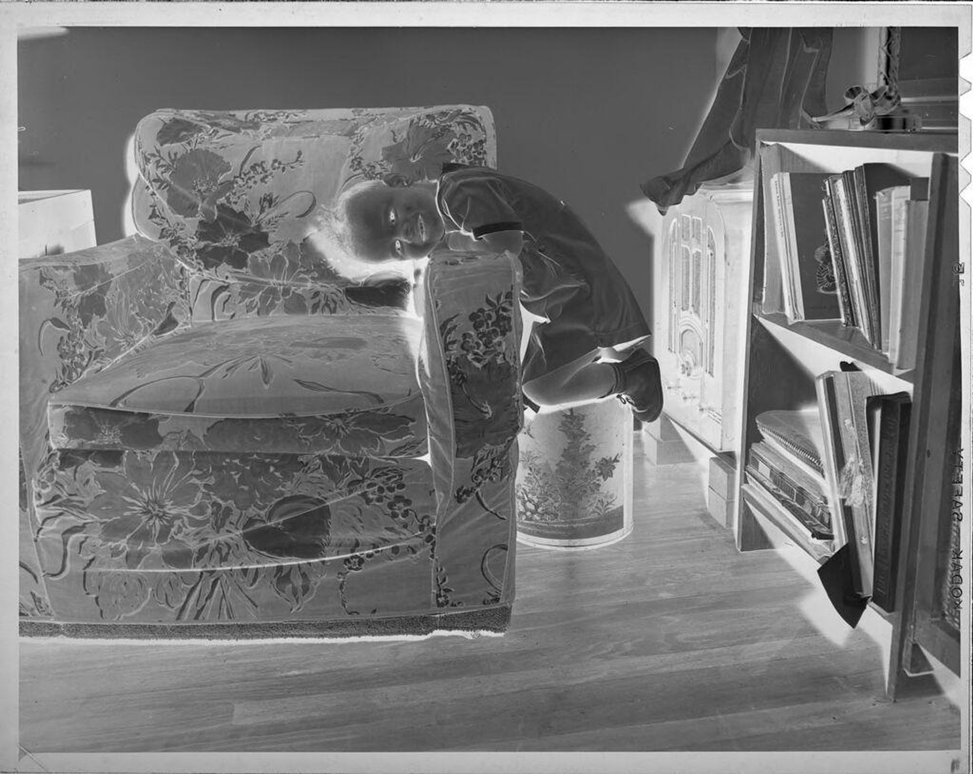 Untitled (little boy on armchair) by Lucian and Mary Brown