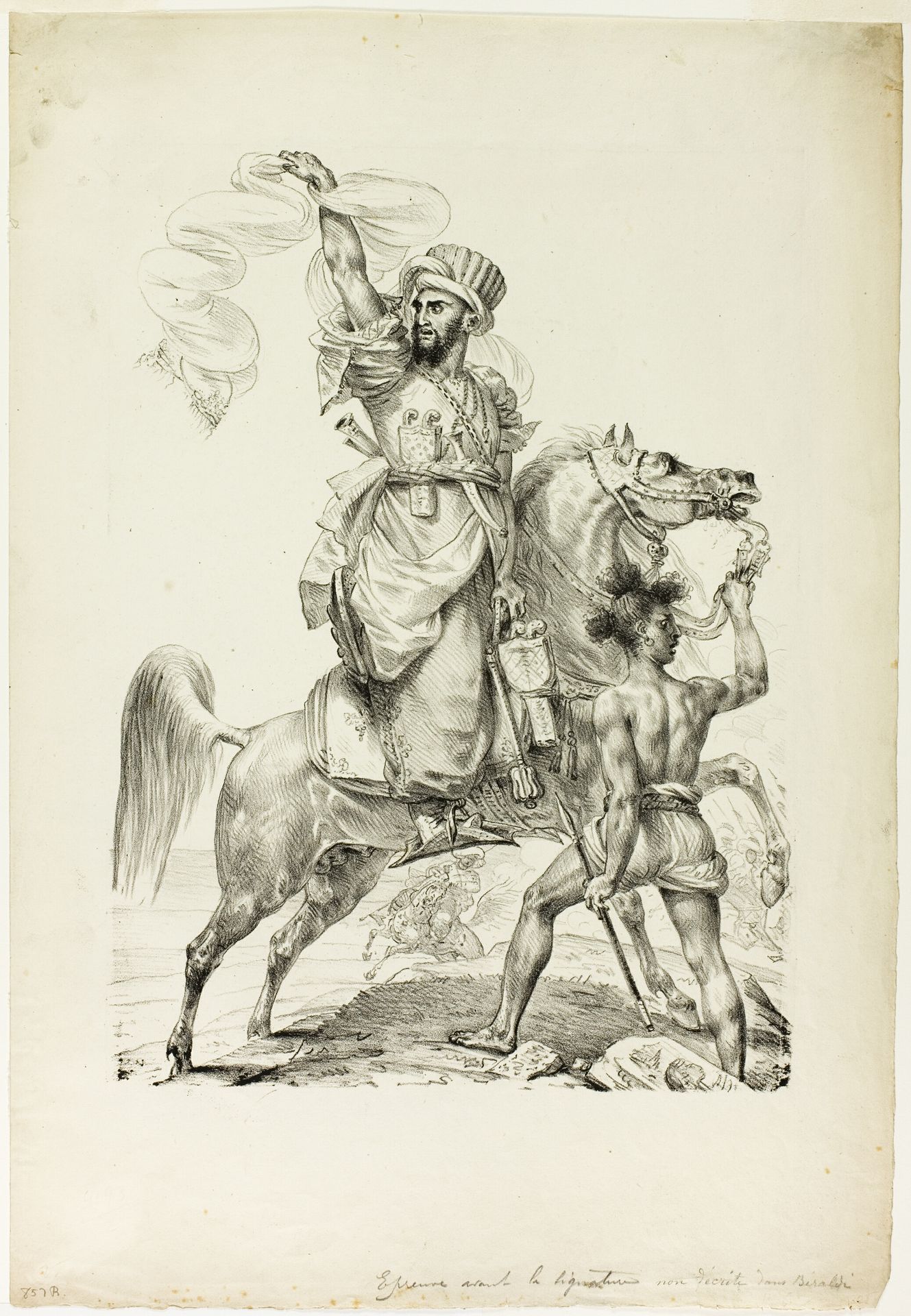 Mounted Mameluke Chieftain Calling for Aid by Antoine-Jean Gros