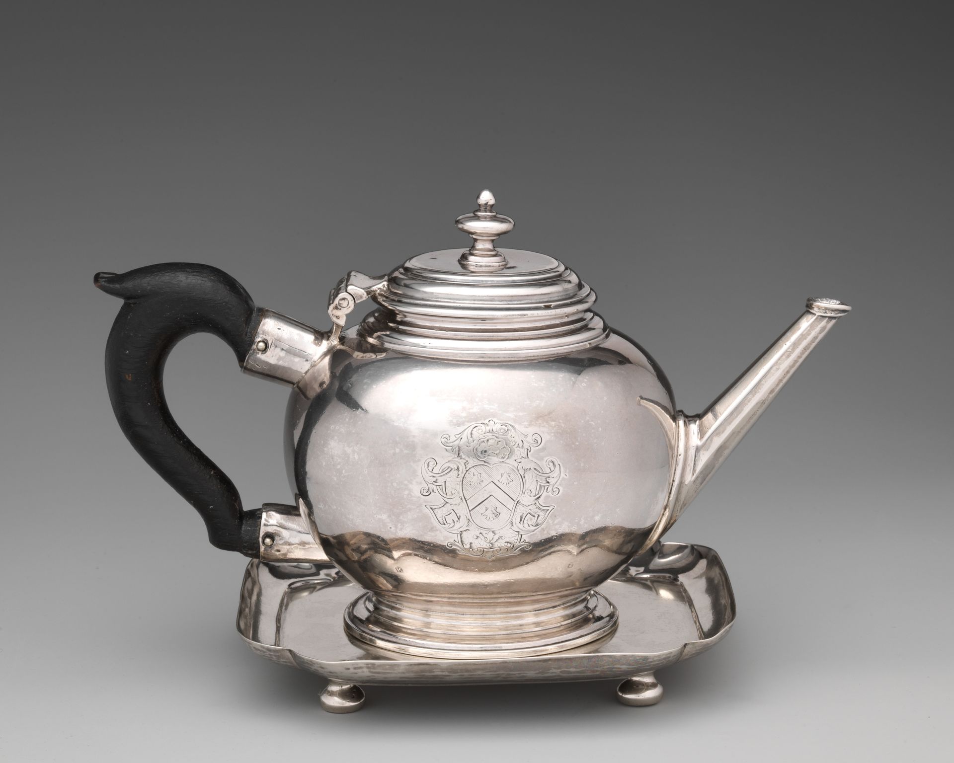 Teapot and tray by Bowles Nash