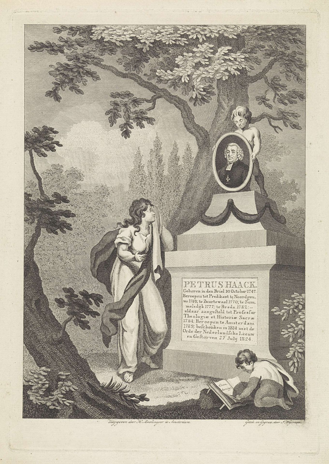 Gedenkteken voor Petrus Haack by Jacobus Wijsman