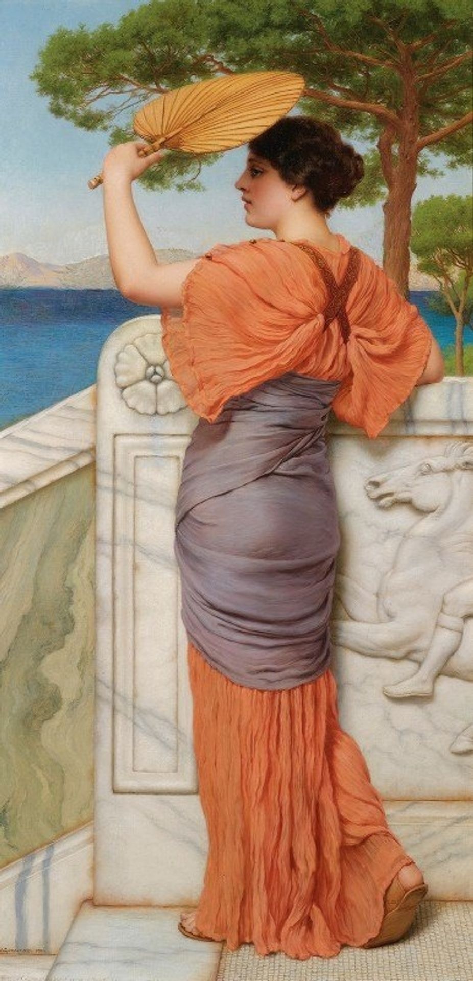 On The Balcony by John William Godward