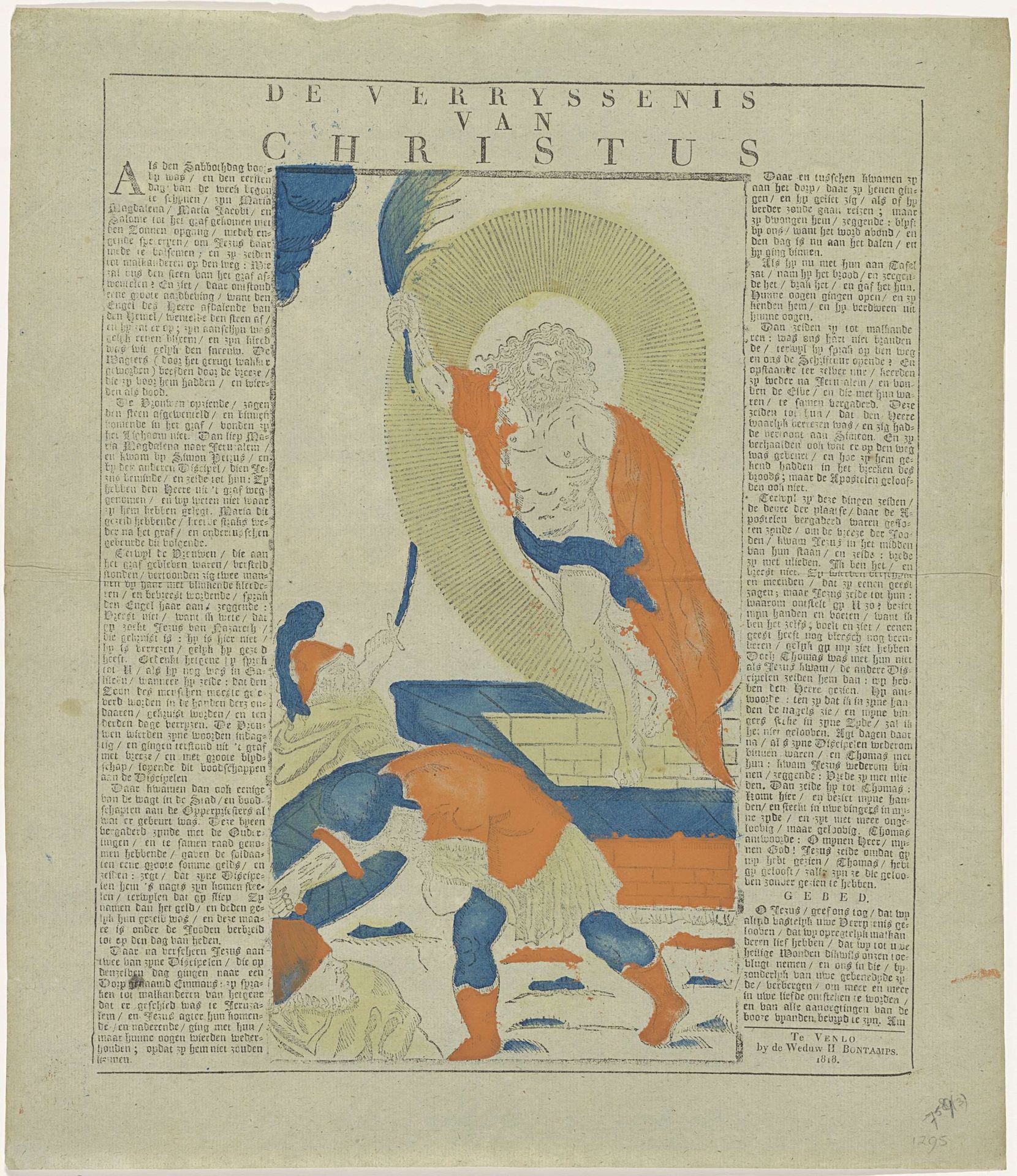De verryssenis / van / Christus by weduwe H. Bontamps