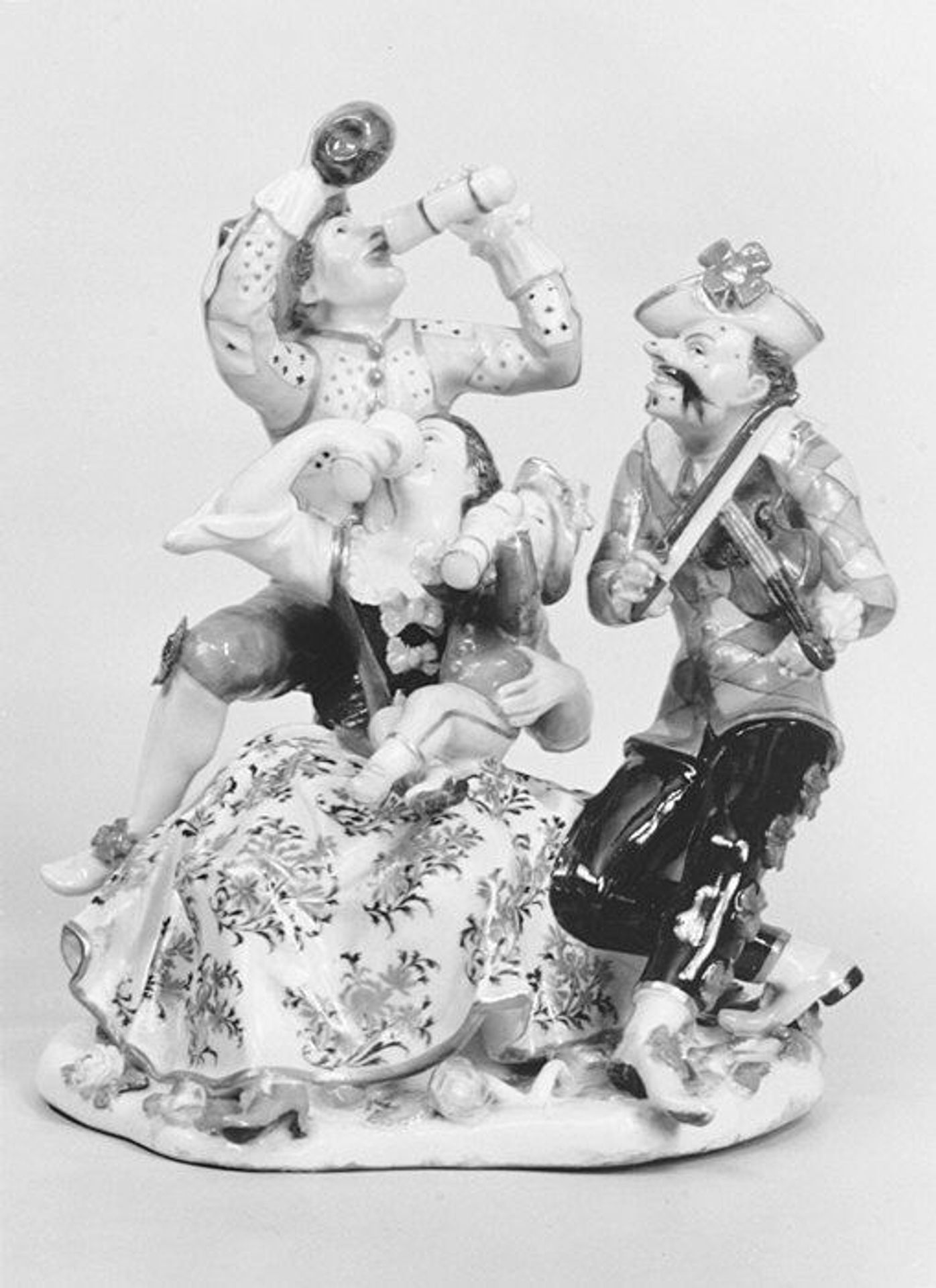 Drinking harlequin family by Meissen Manufactory