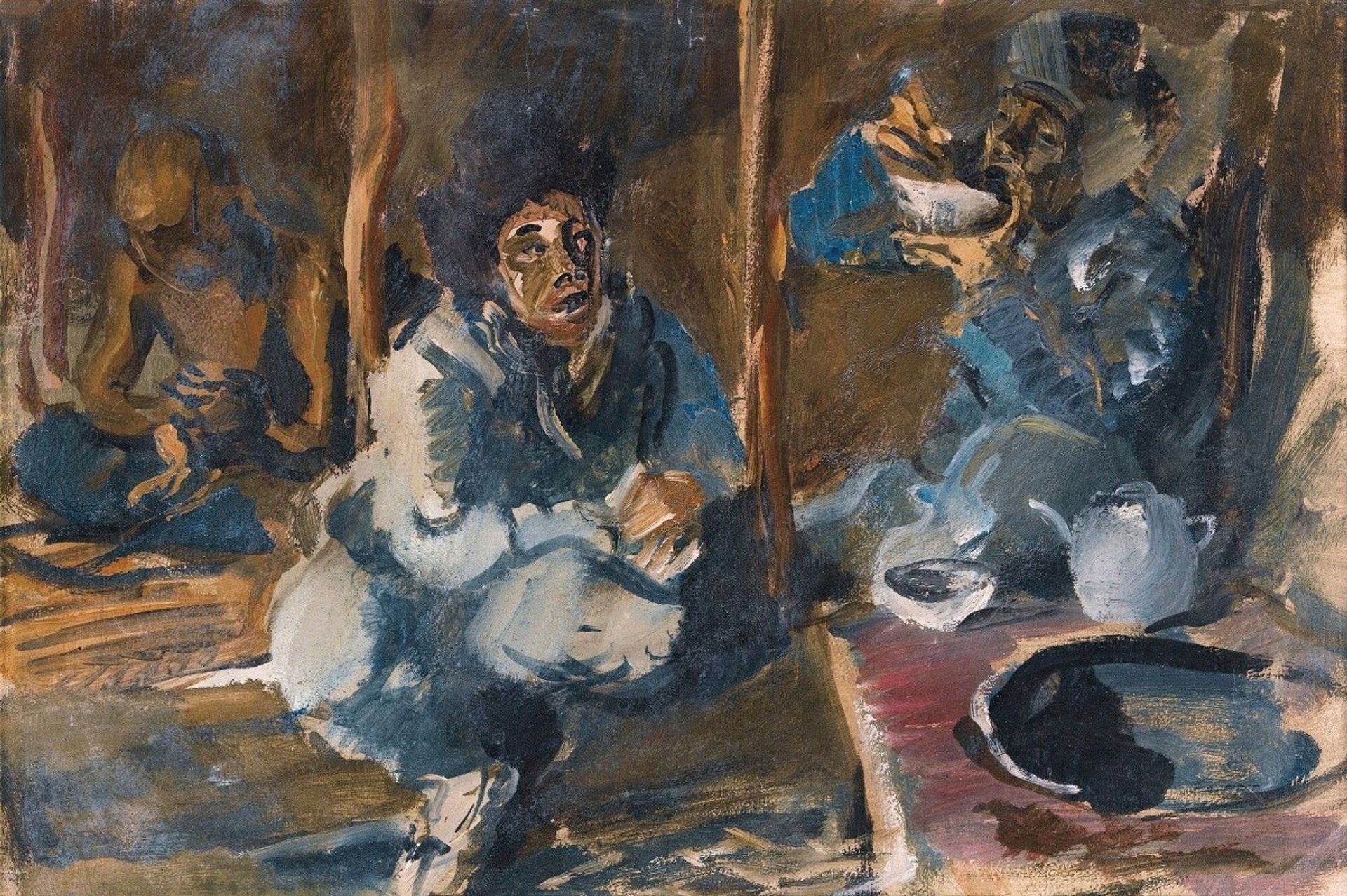 The Interior Of A Kirghiz Tent by Alexandre Jacovleff