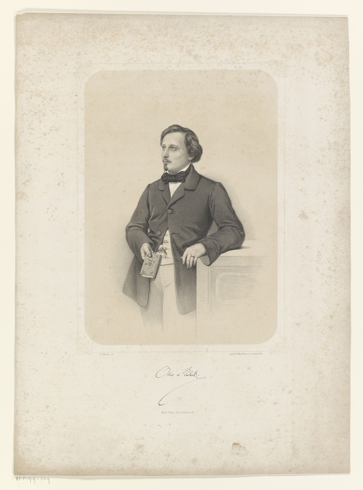 Portret van Oskar von Redwitz by Valentin Schertle