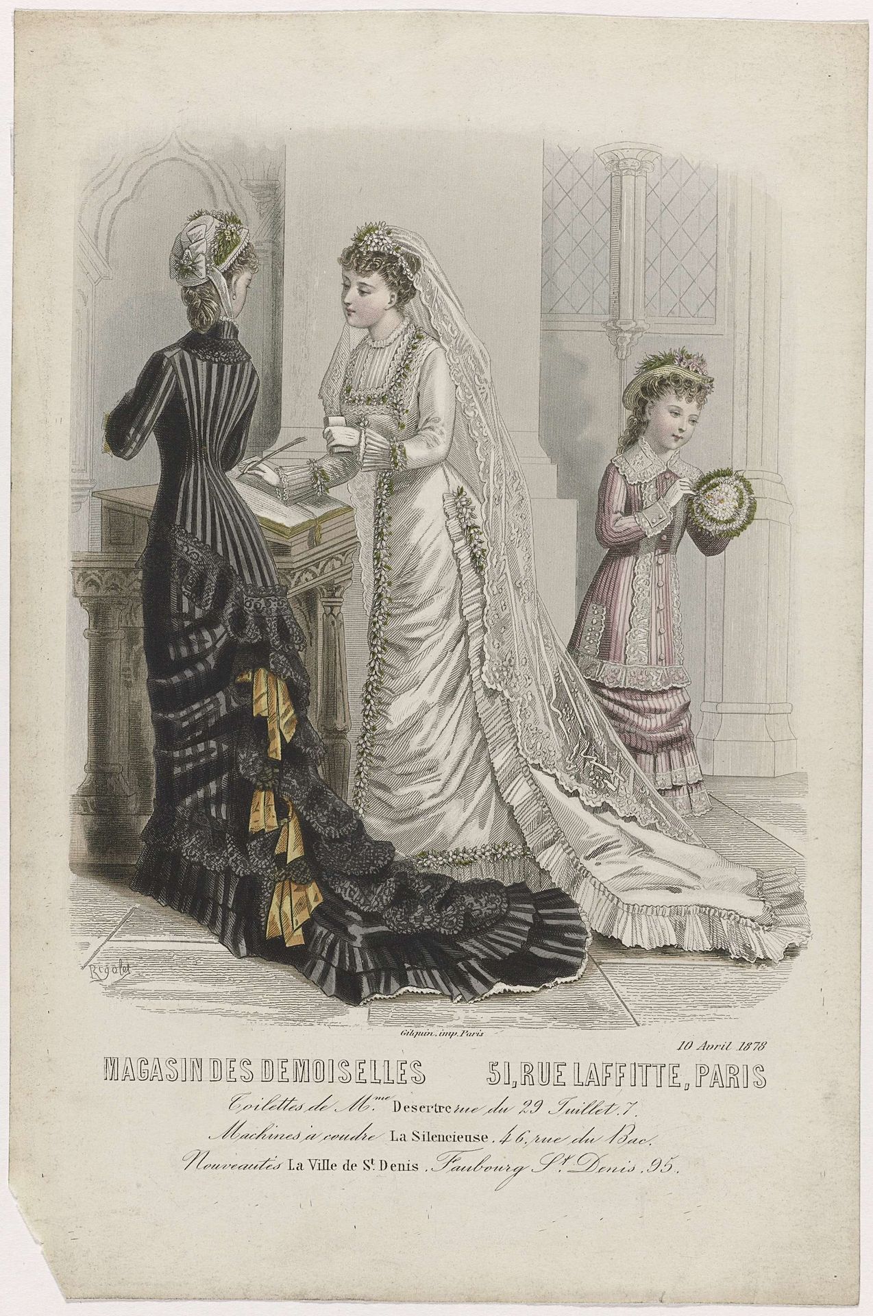 Magasin des Demoiselles, 10 avril 1878 : Toilettes de Mme Desertr (...) by Rigolet