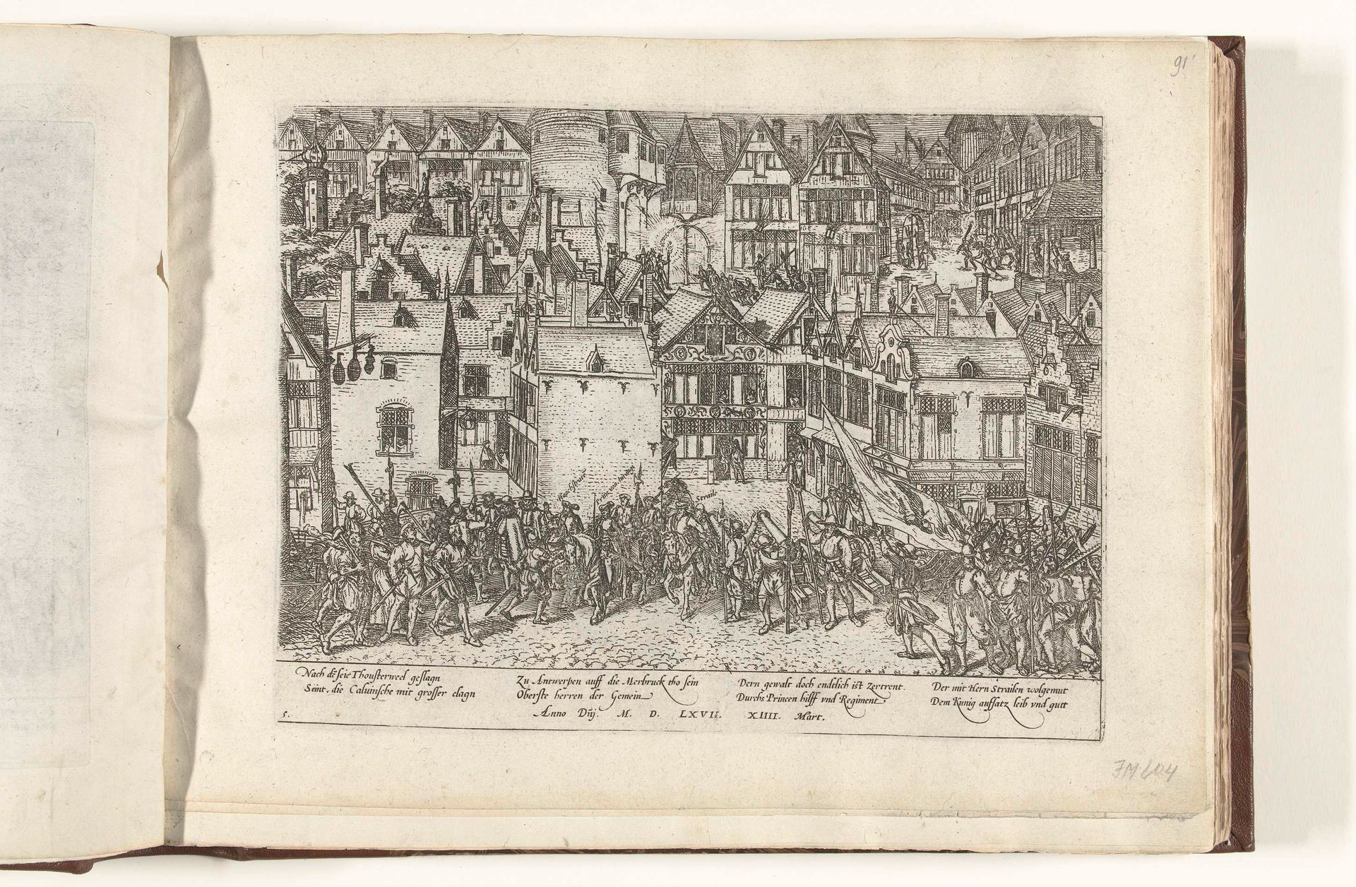 Calvinistisch oproer in Antwerpen bedwongen, 1567 by Frans Hogenberg