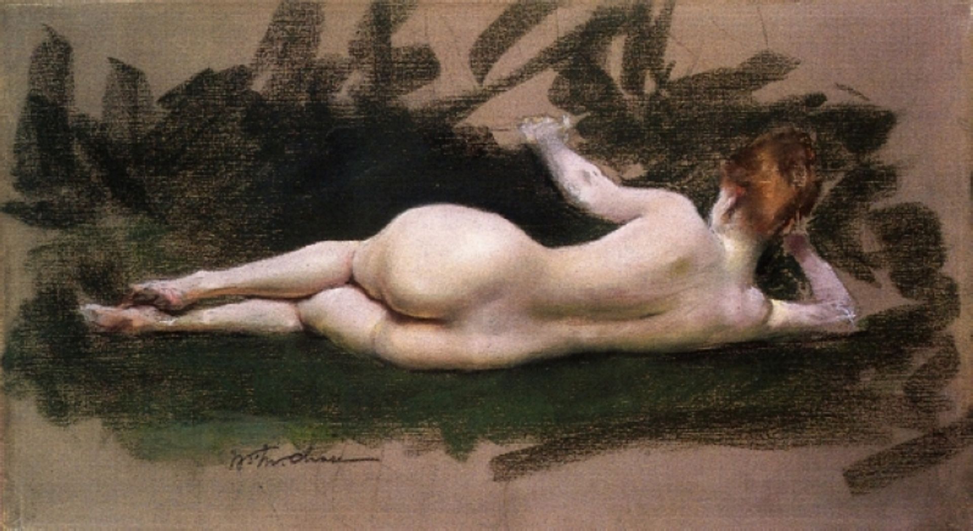 Reclining Nude by William Merritt Chase