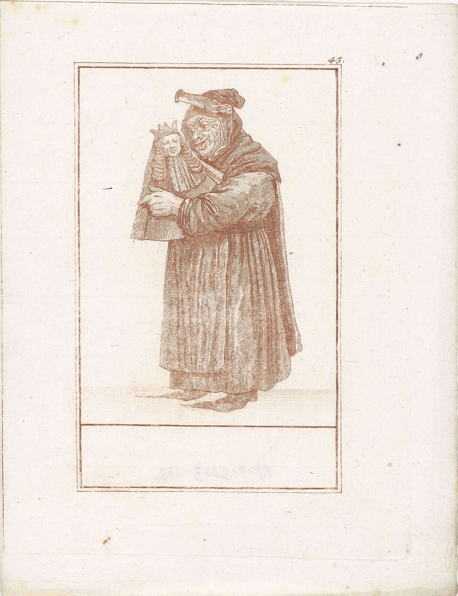 Monnik met mariabeeld by Jacob Gole