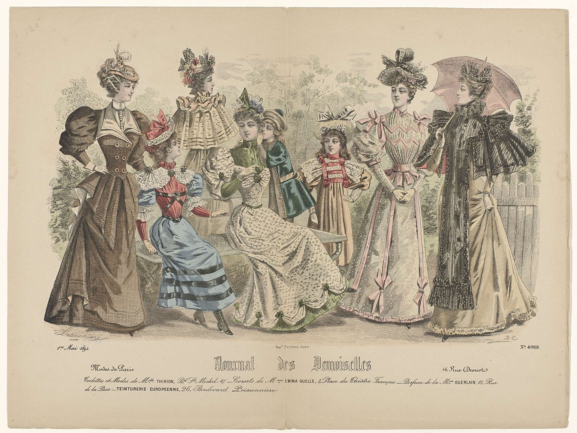 Journal des Demoiselles, 1 Mai 1894, No. 4988 : Toilettes et Modes (...) by Paul Lacourière