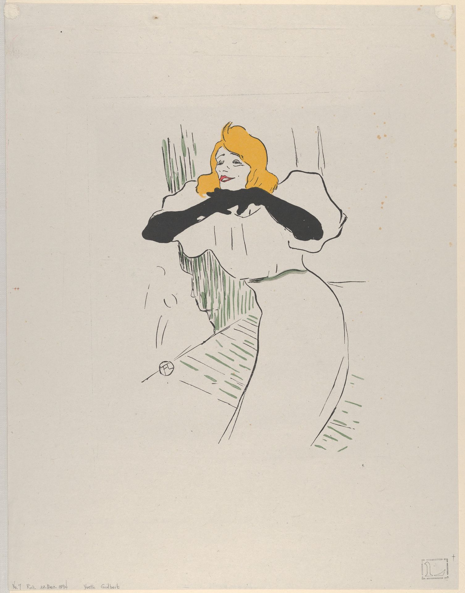 Yvette Guilbert by Henri de Toulouse-Lautrec