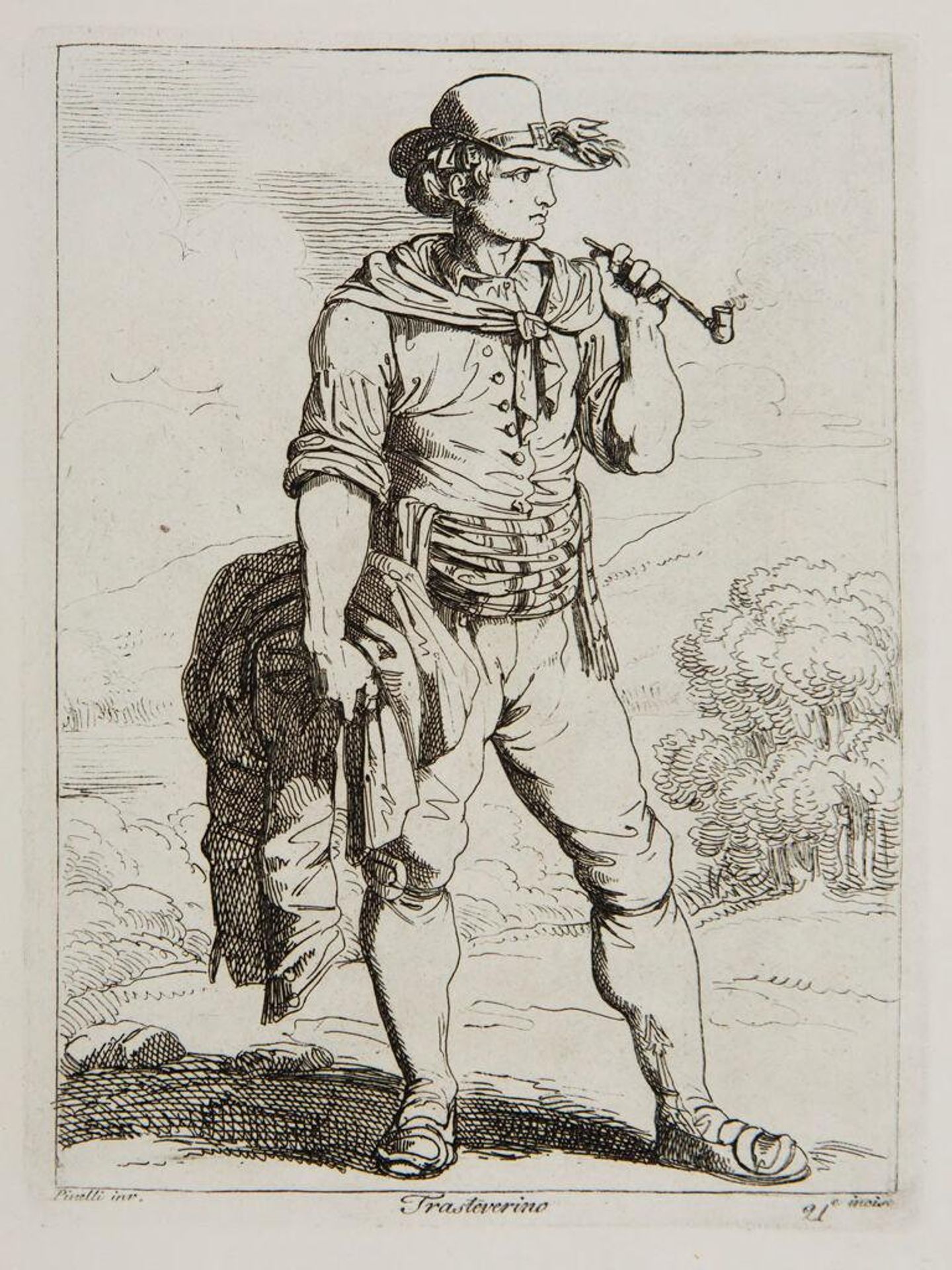 Man from Trastevere by Bartolomeo Pinelli