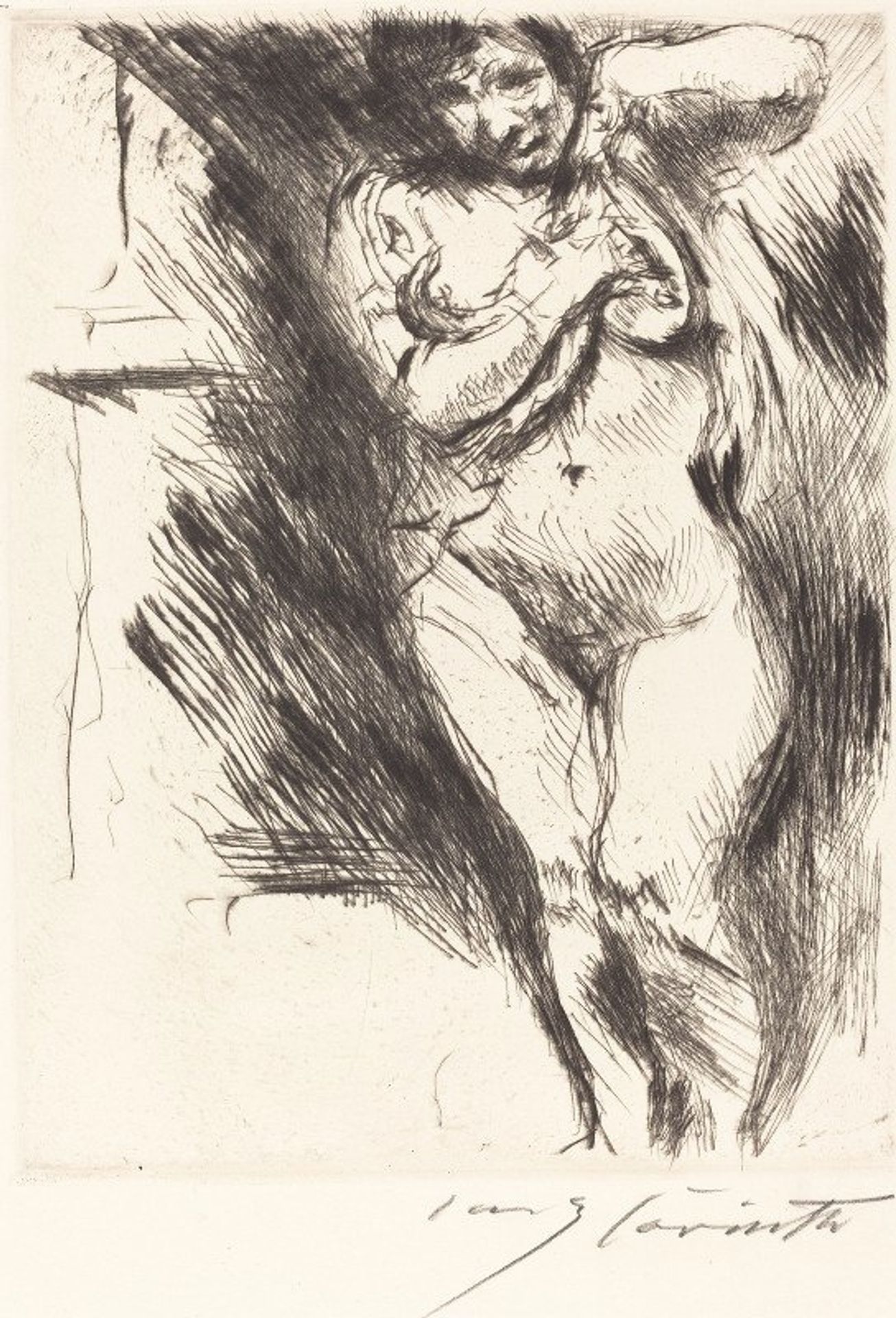 Woman Undressing by Lovis Corinth