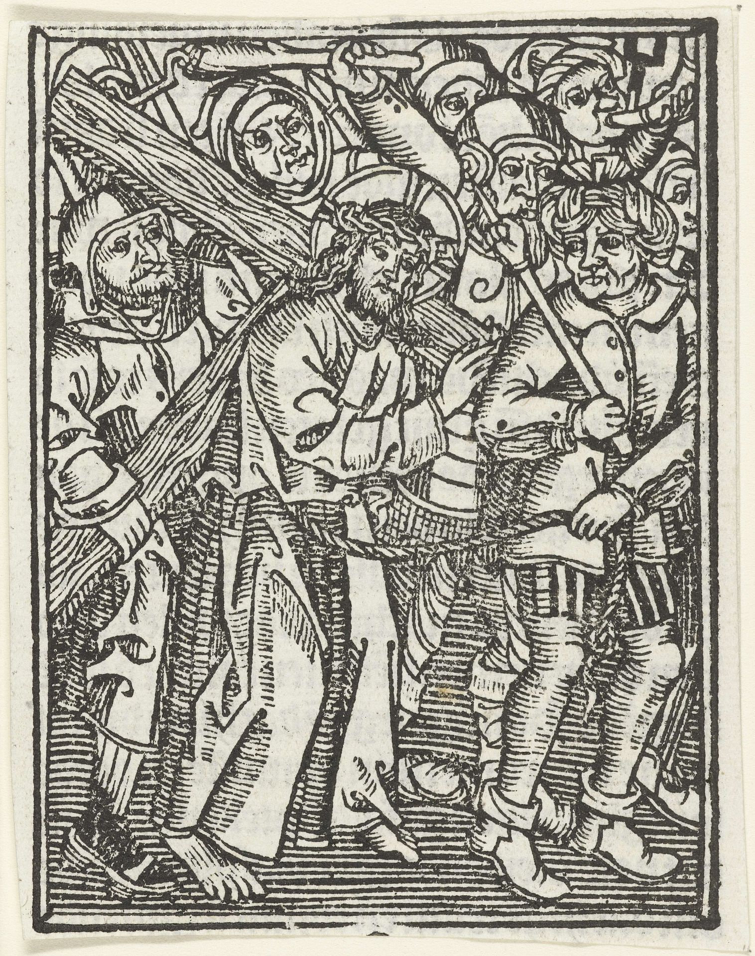 Kruisdraging by Meester van de Delbecq-Schreiber-Passie