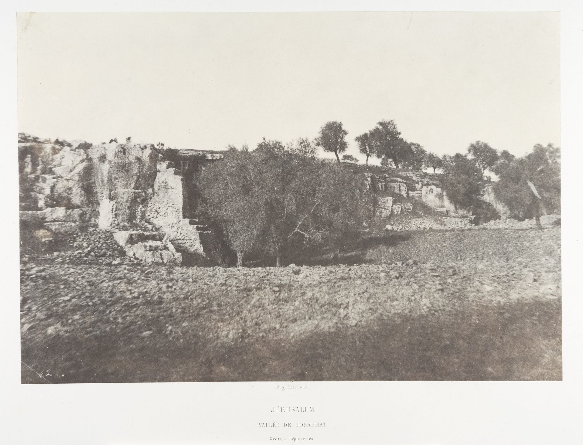 Jérusalem, Vallée de Josaphat, Grottes sépulcrales, 2 by Auguste Salzmann