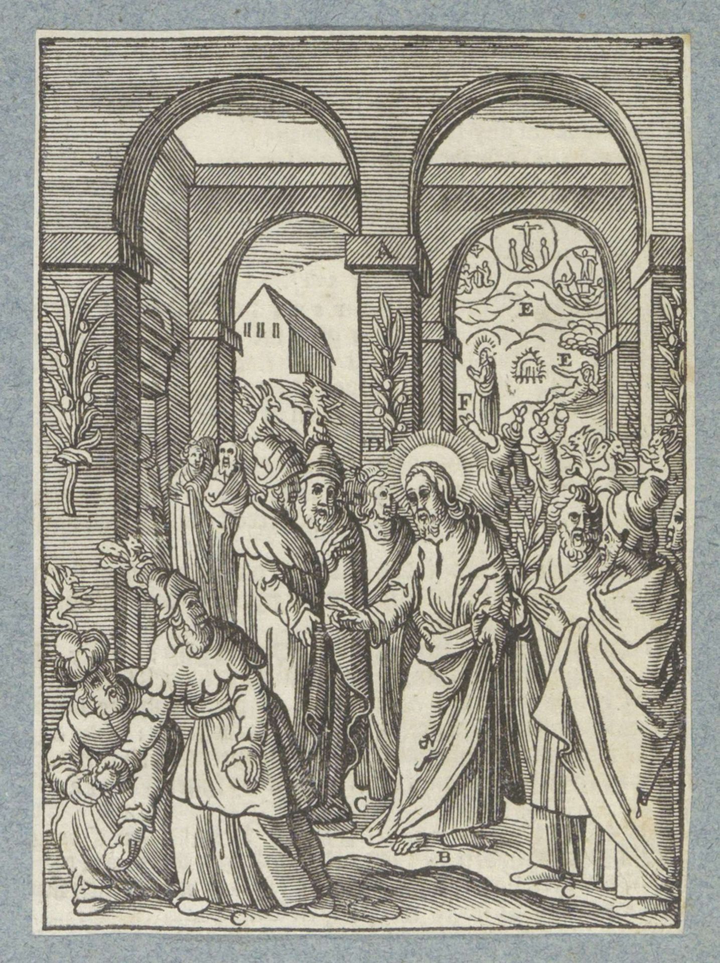 Farizeeën willen Christus stenigen by Christoffel van (II) Sichem