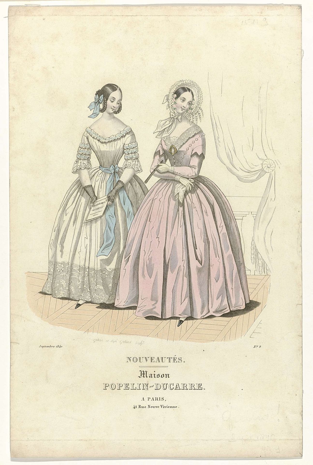 Nouveautés, Maison Popelin-Ducarre, septembre 1840, No. 9 by Georges Jacques Gatine