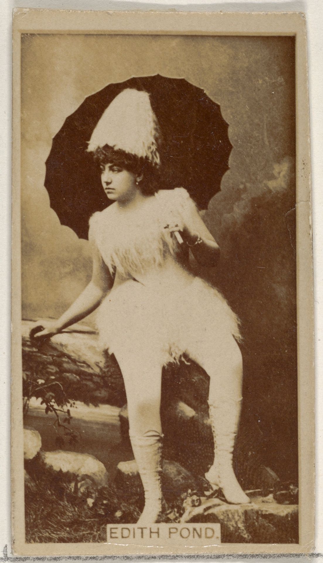 Edith Pond, from the Actors and Actresses series (N45, Type 8) for Virginia Brights Cigarettes by Allen & Ginter