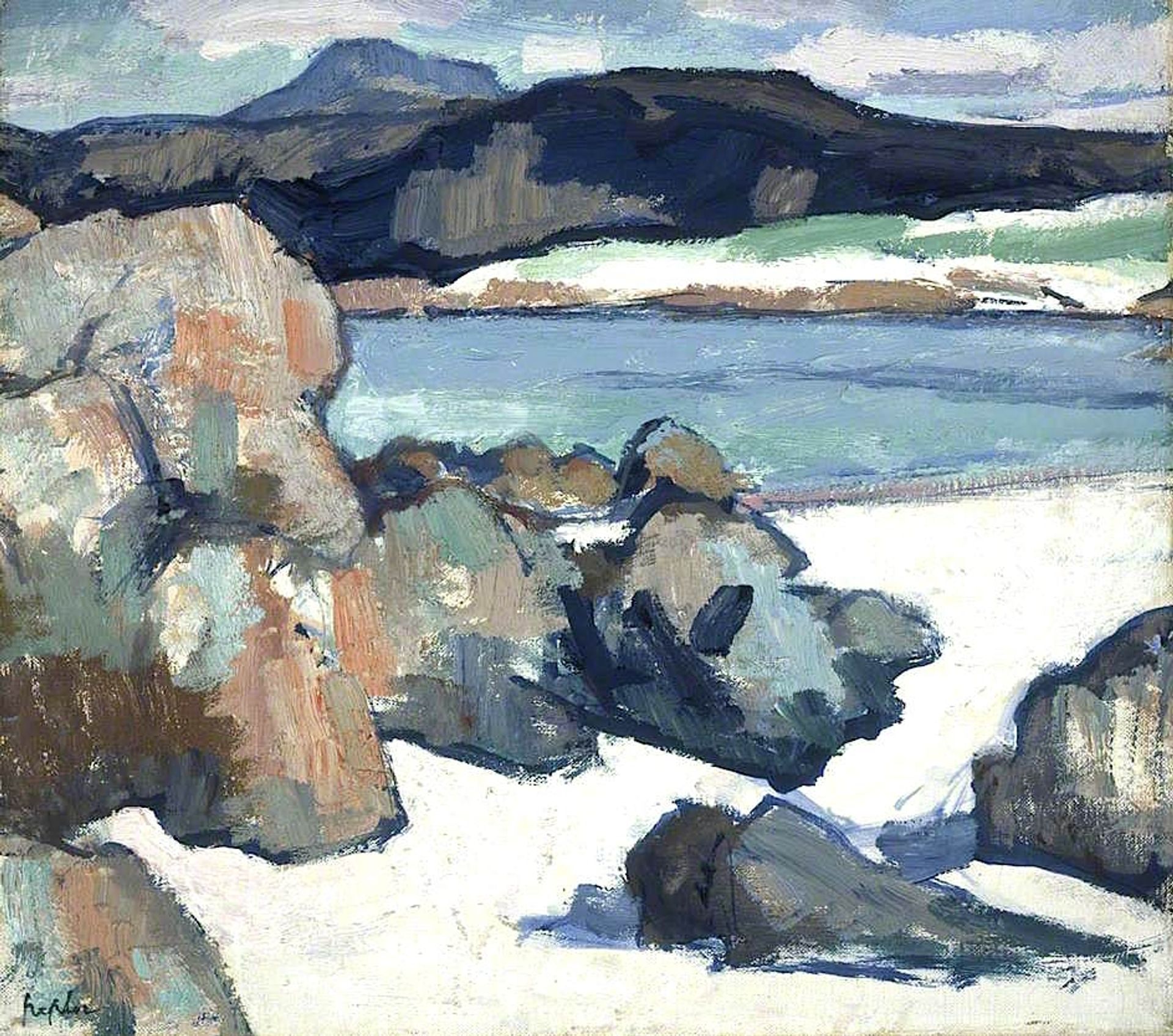 Iona Landscape. Rocks by Samuel Peploe